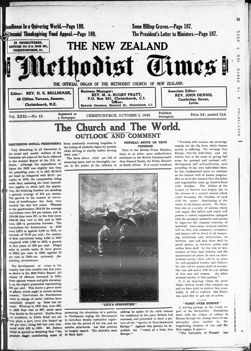The New Zealand Methodist Times: 5th October 1940