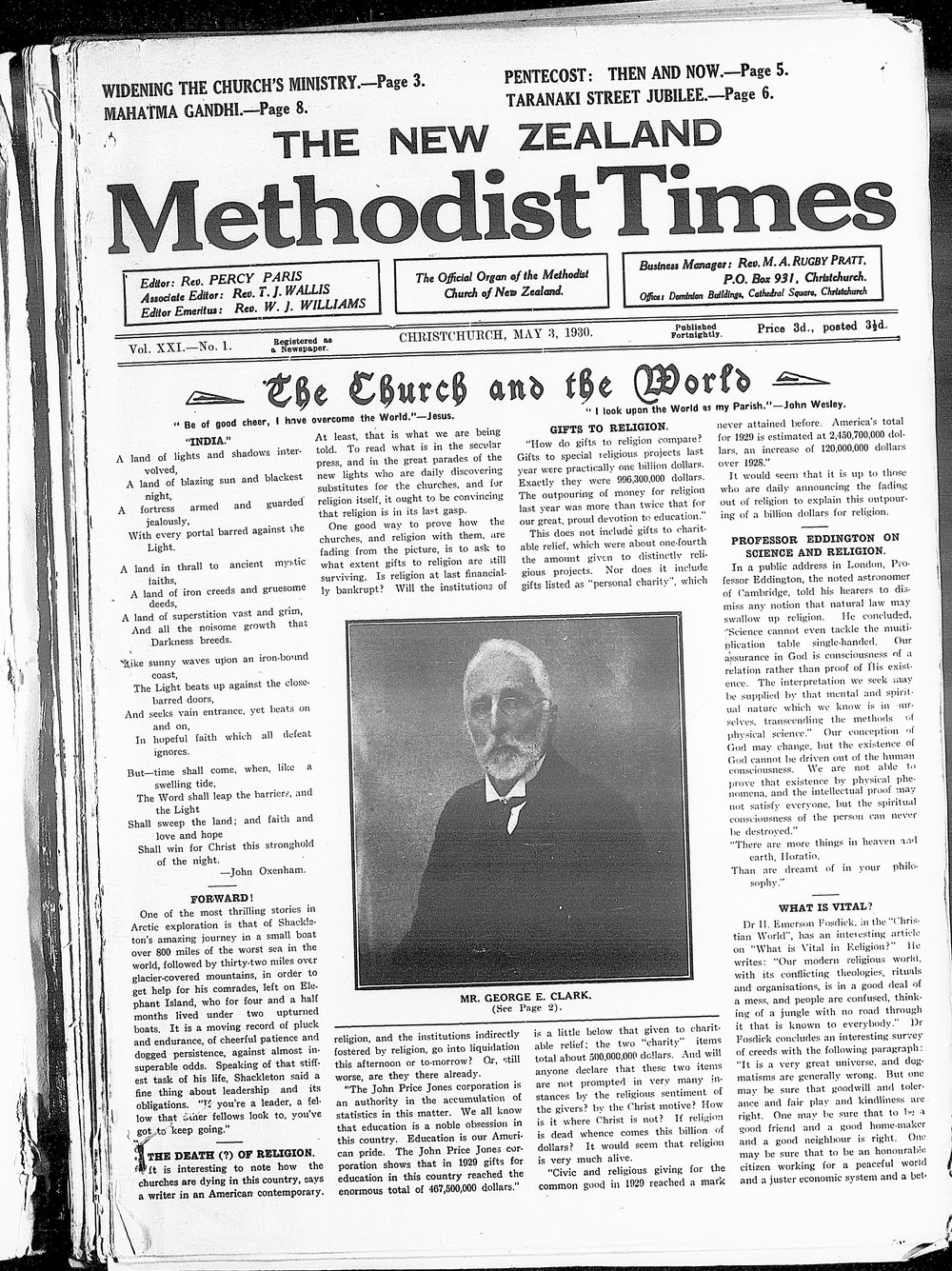 The New Zealand Methodist Times: 3rd May 1930