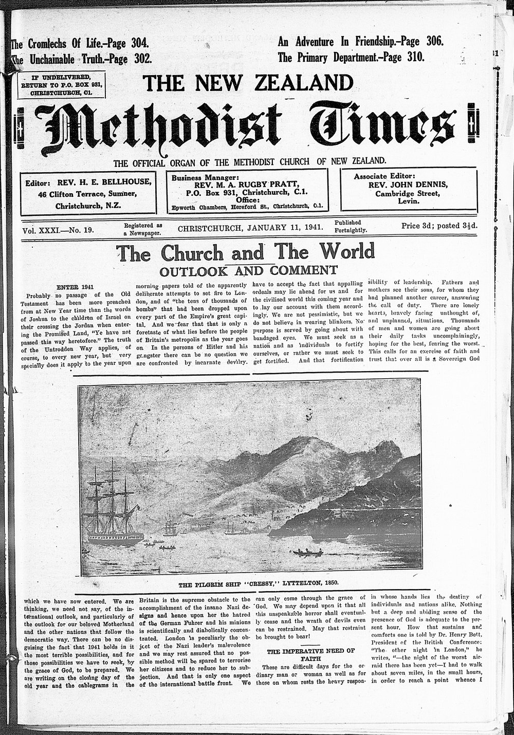 The New Zealand Methodist Times: 11th January 1941