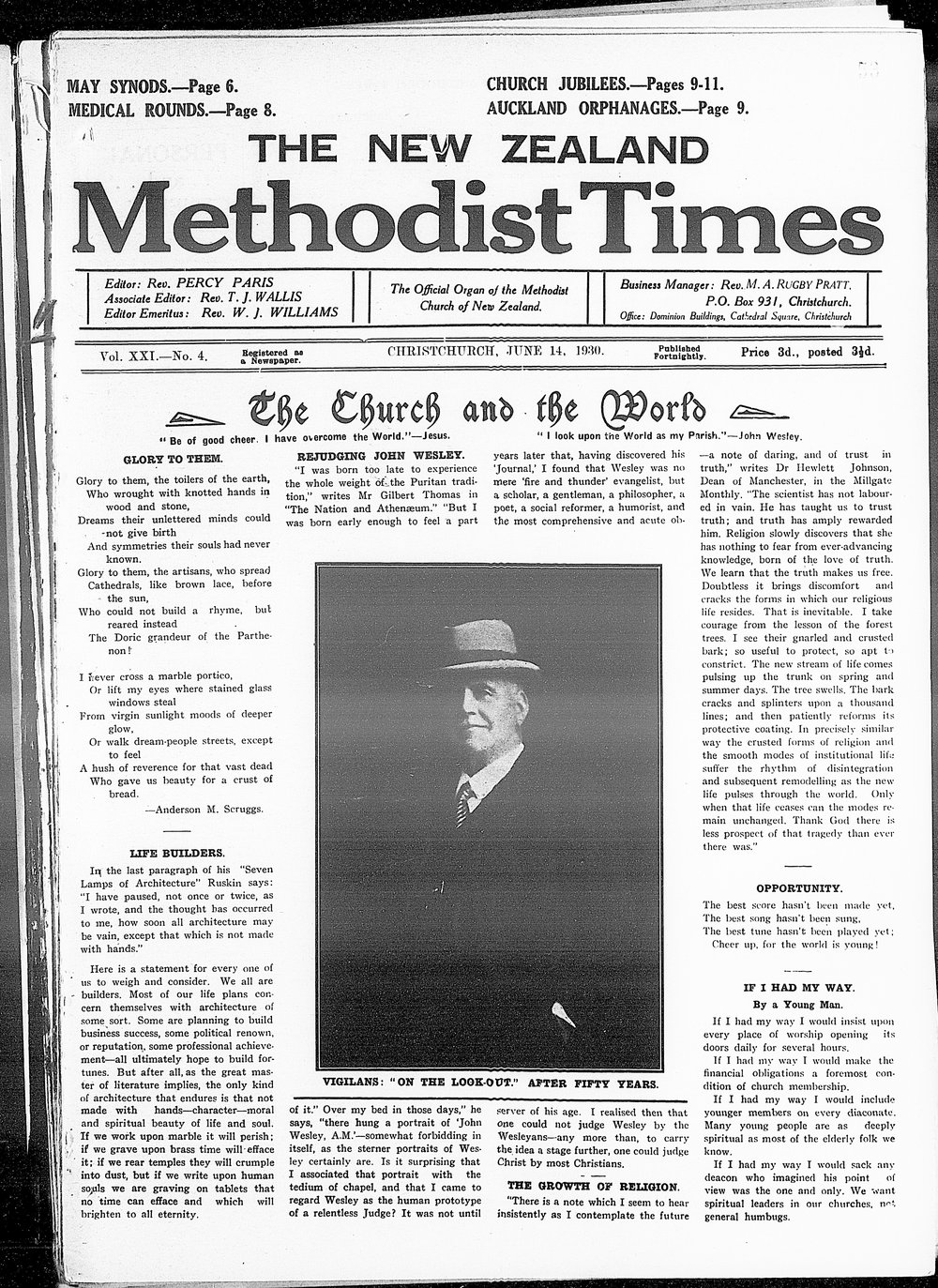 The New Zealand Methodist Times: 14th June 1930