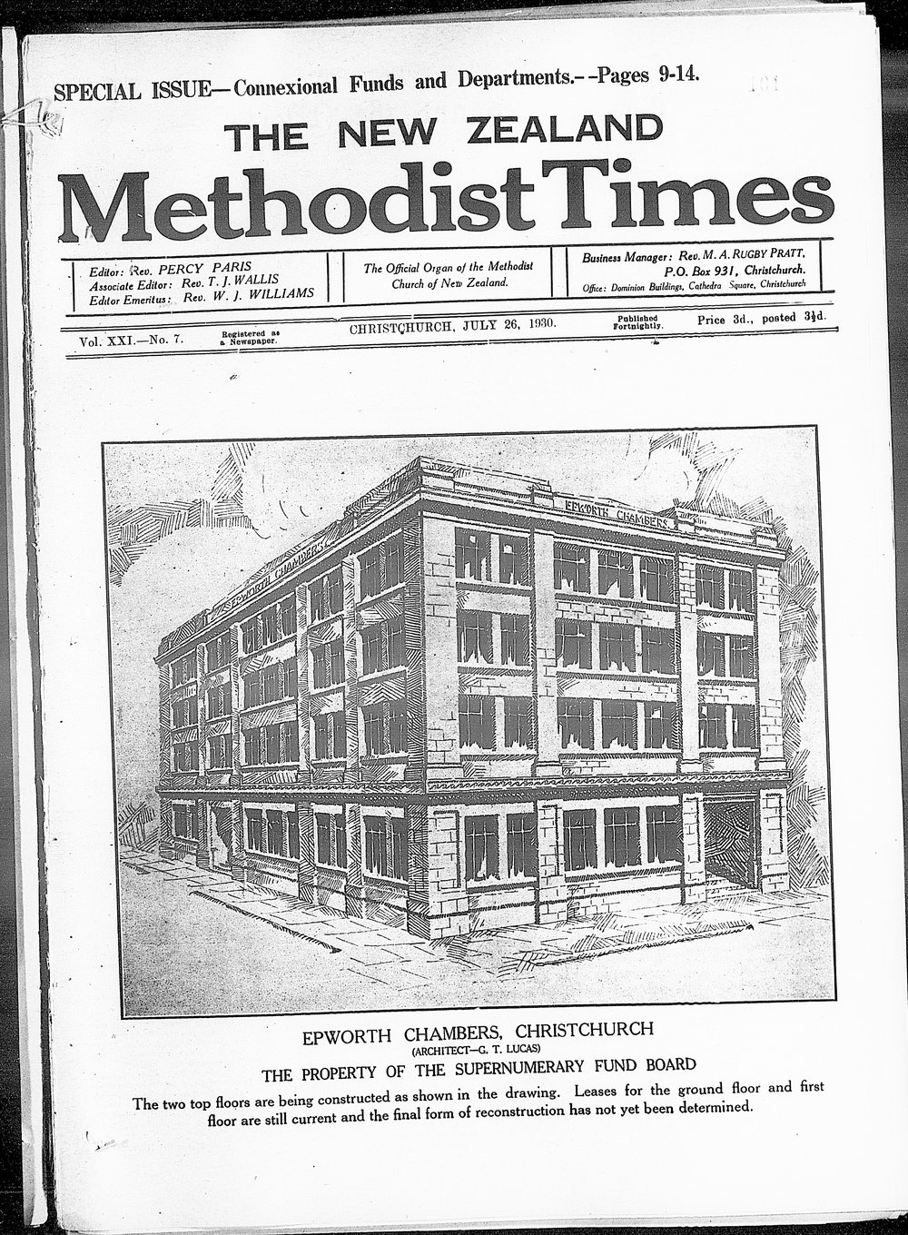 The New Zealand Methodist Times: 26th July 1930