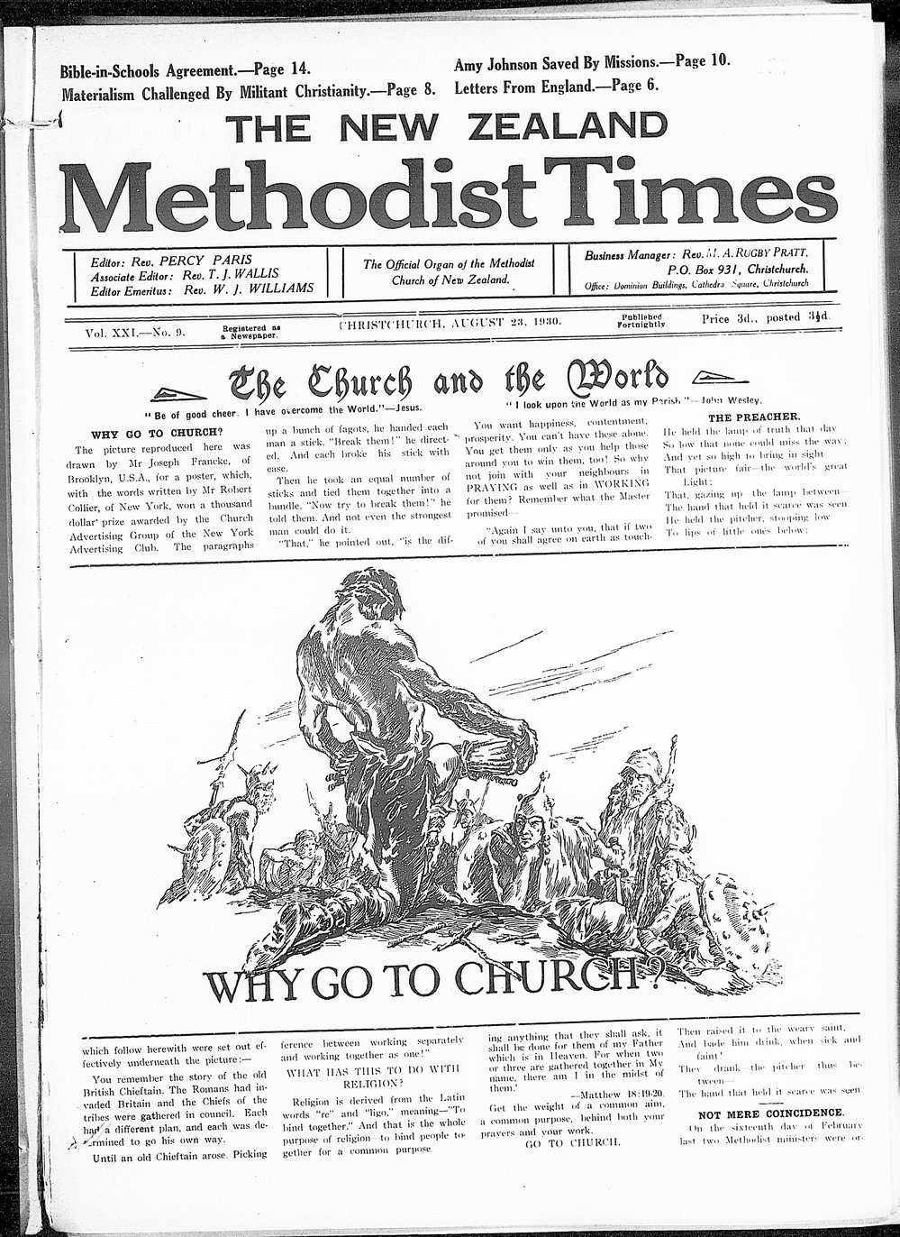 The New Zealand Methodist Times: 23rd August 1930