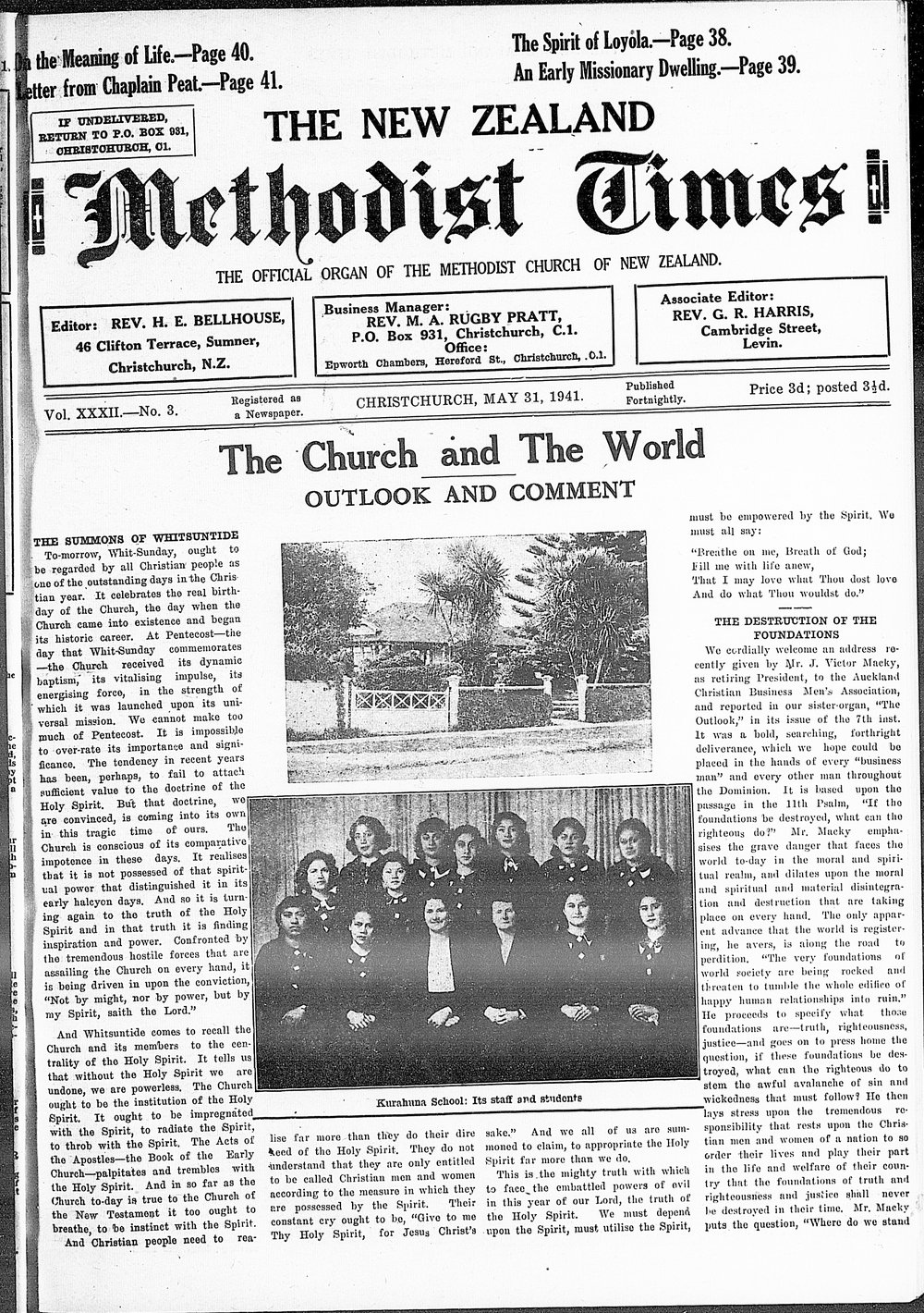 The New Zealand Methodist Times: 31st May 1941