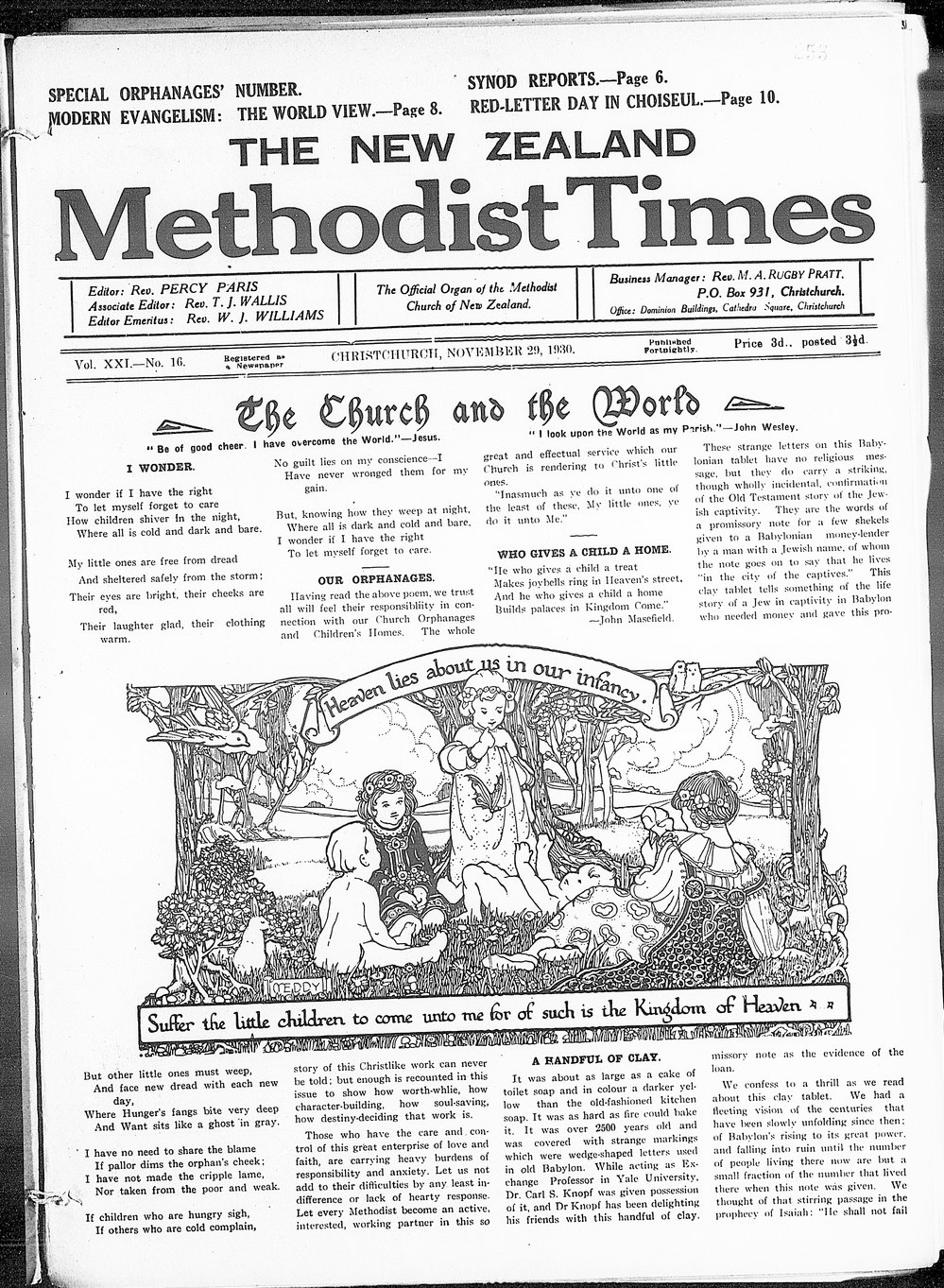 The New Zealand Methodist Times: 29th November 1930
