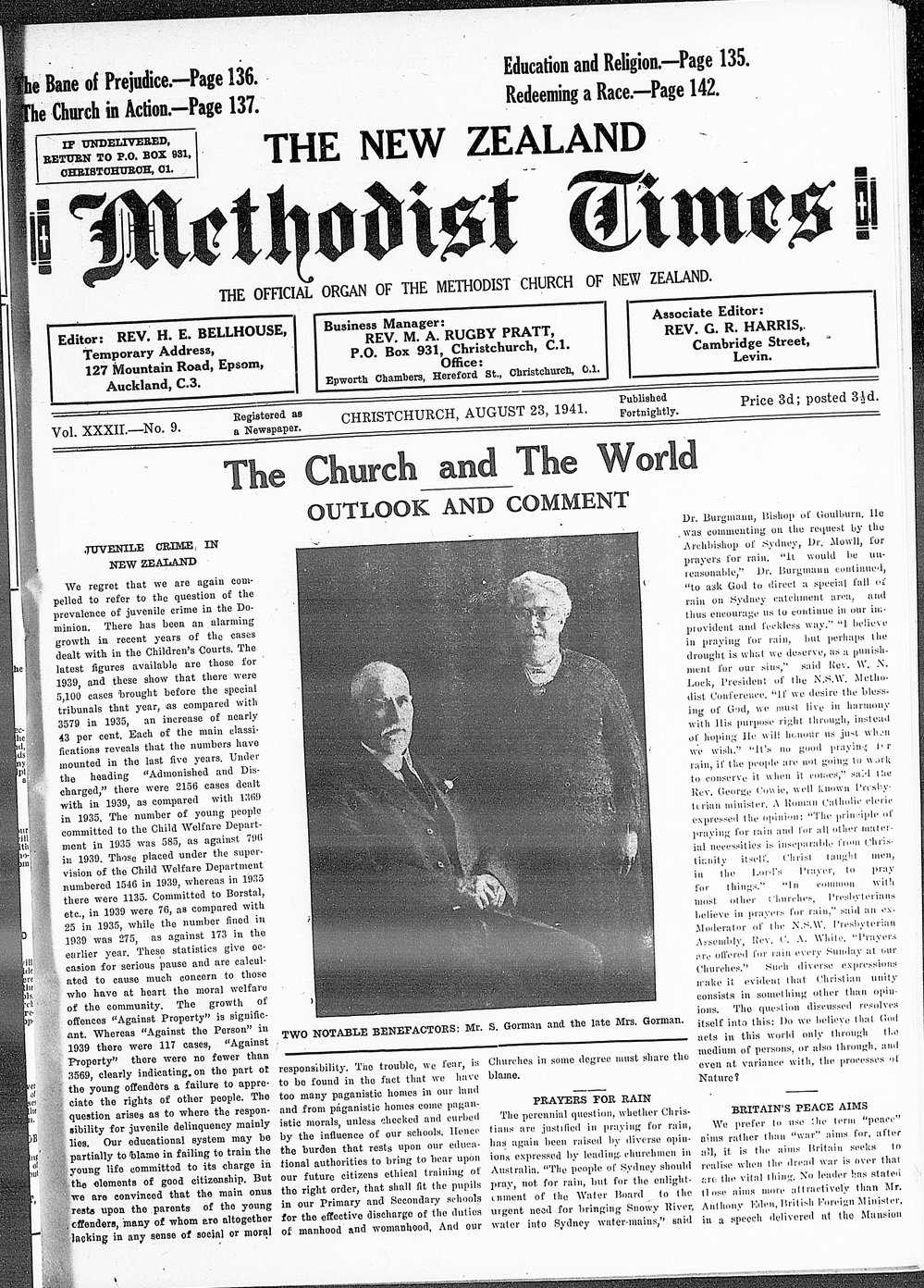 The New Zealand Methodist Times: 23rd August 1941