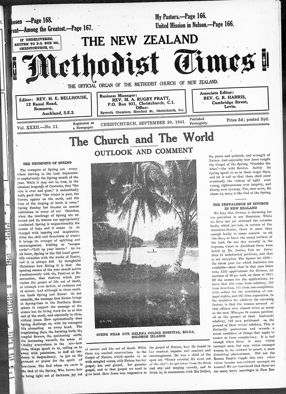 The New Zealand Methodist Times: 20th September 1941