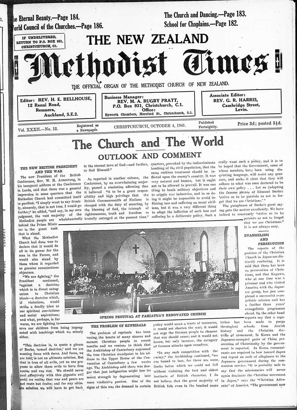 The New Zealand Methodist Times: 4th October 1941