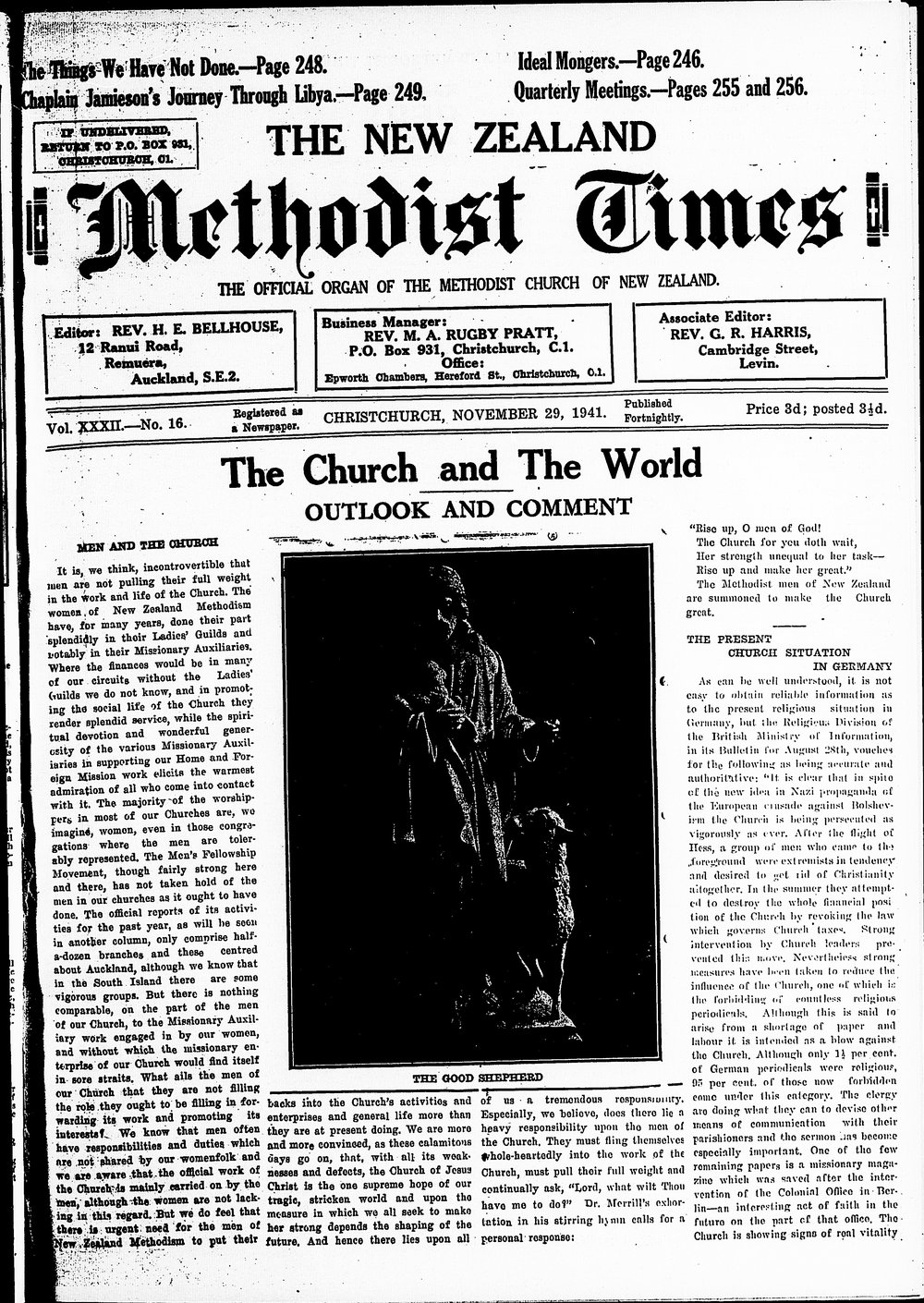 The New Zealand Methodist Times: 29th November 1941