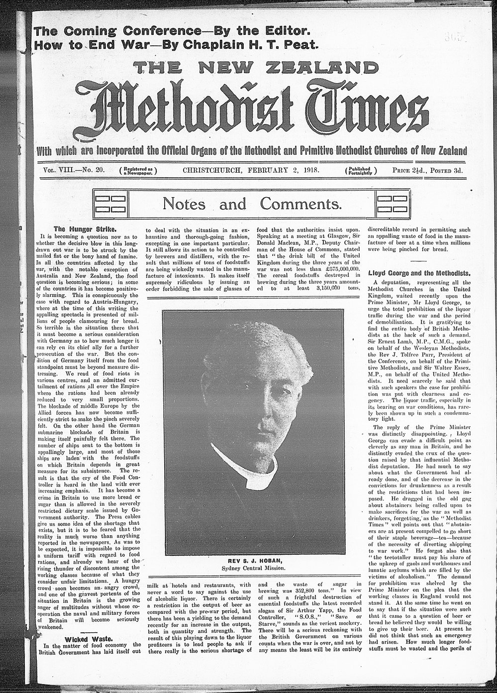 The New Zealand Methodist Times: 2nd February 1918