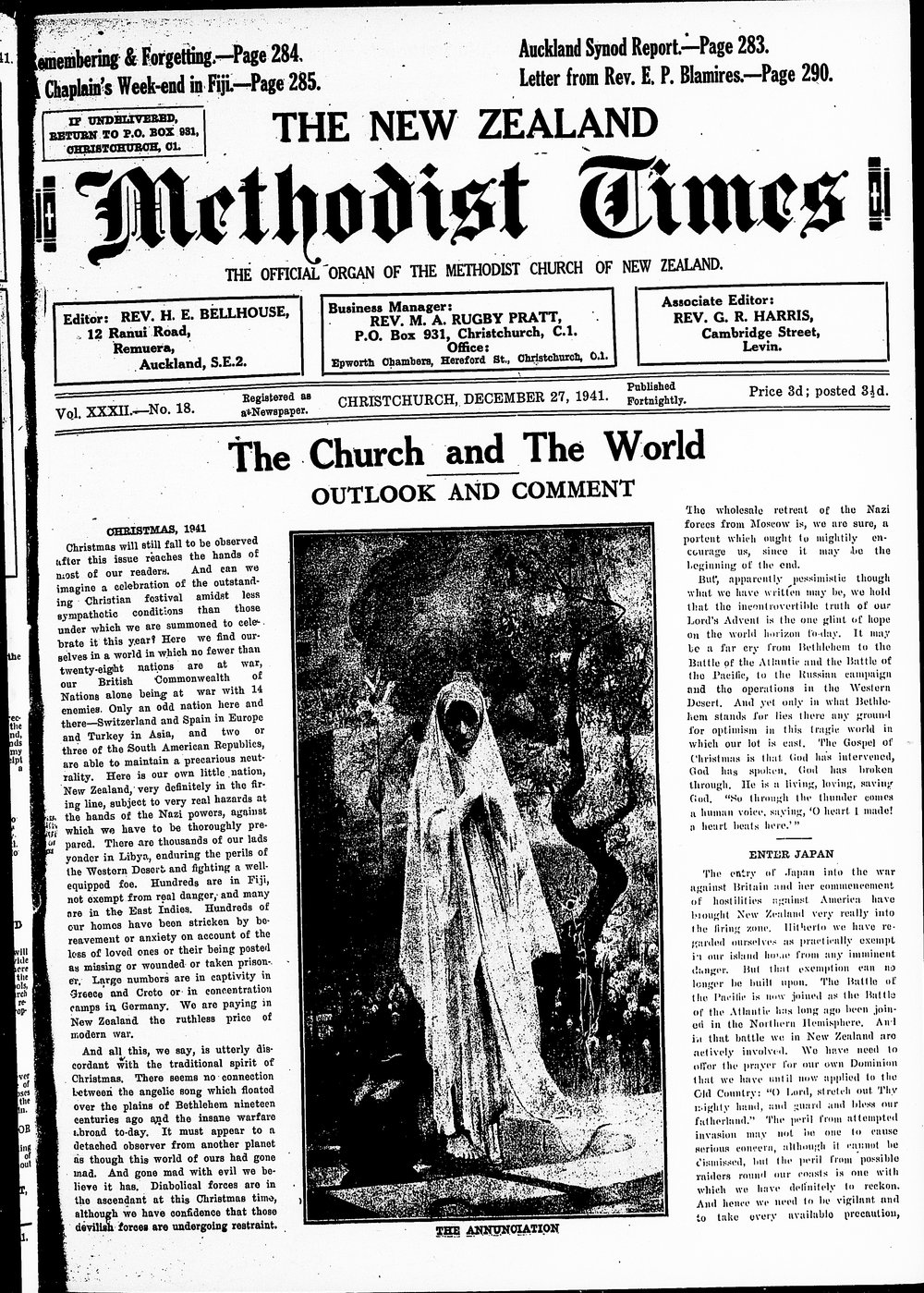 The New Zealand Methodist Times: 27th December 1941