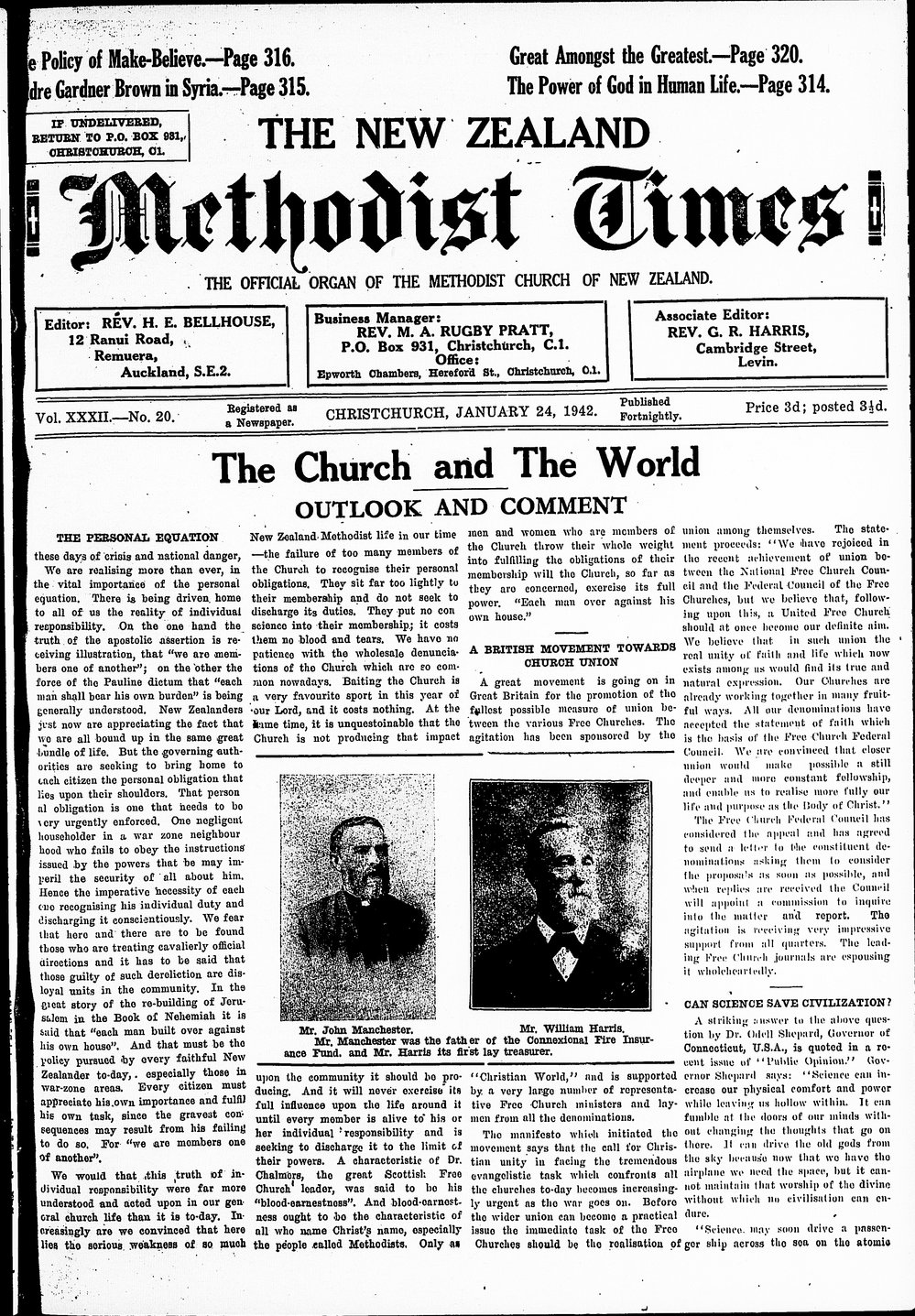 The New Zealand Methodist Times: 24th January 1942