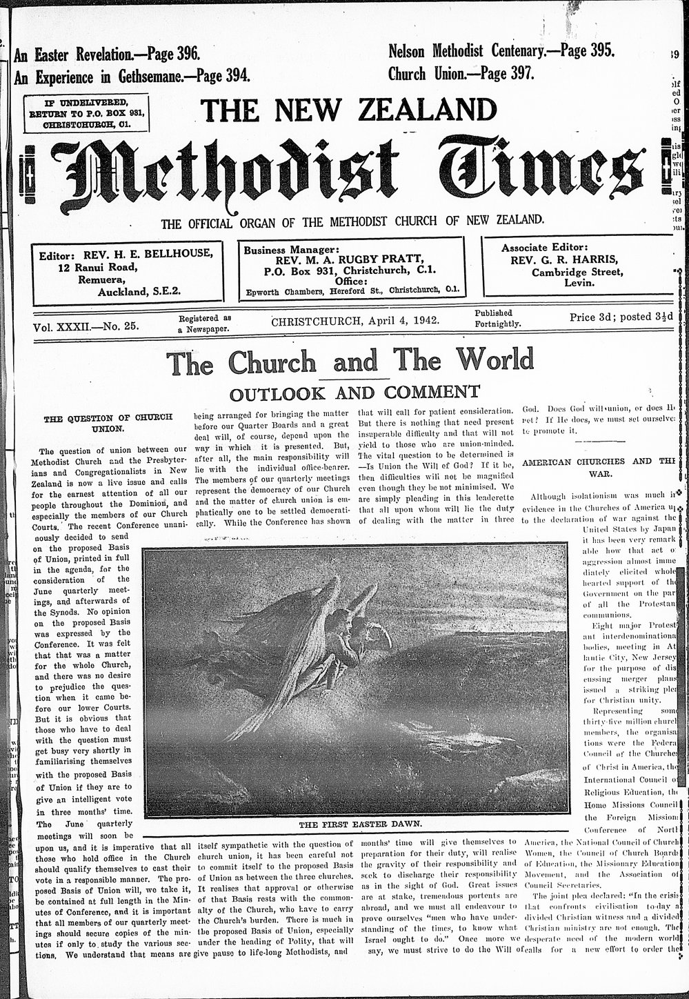 The New Zealand Methodist Times: 4th April 1942