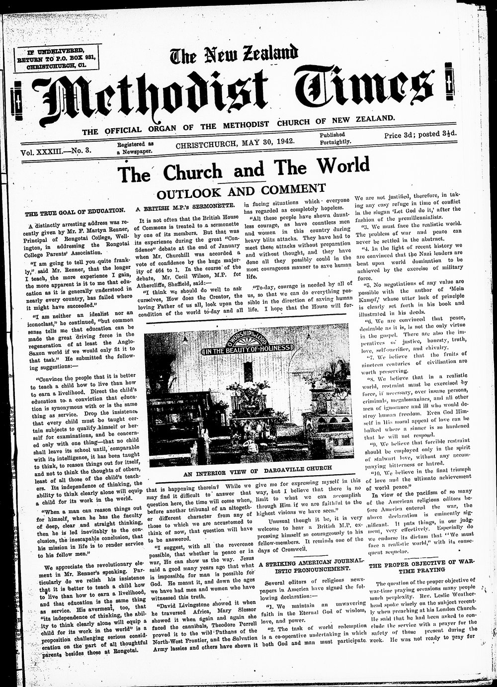 The New Zealand Methodist Times: 30th May 1942
