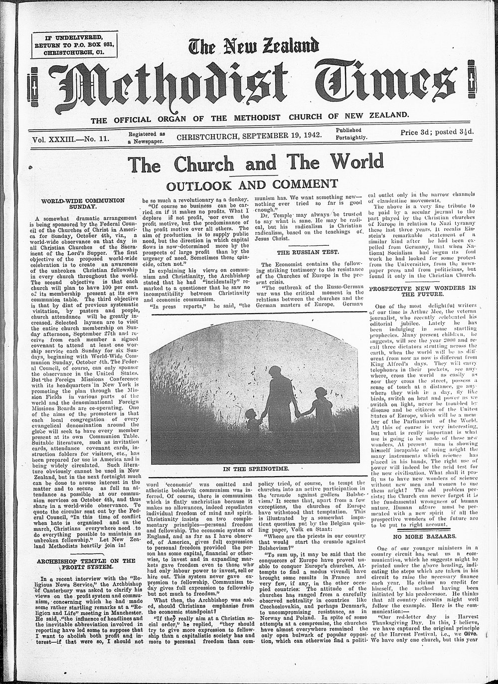 The New Zealand Methodist Times: 19th September 1942