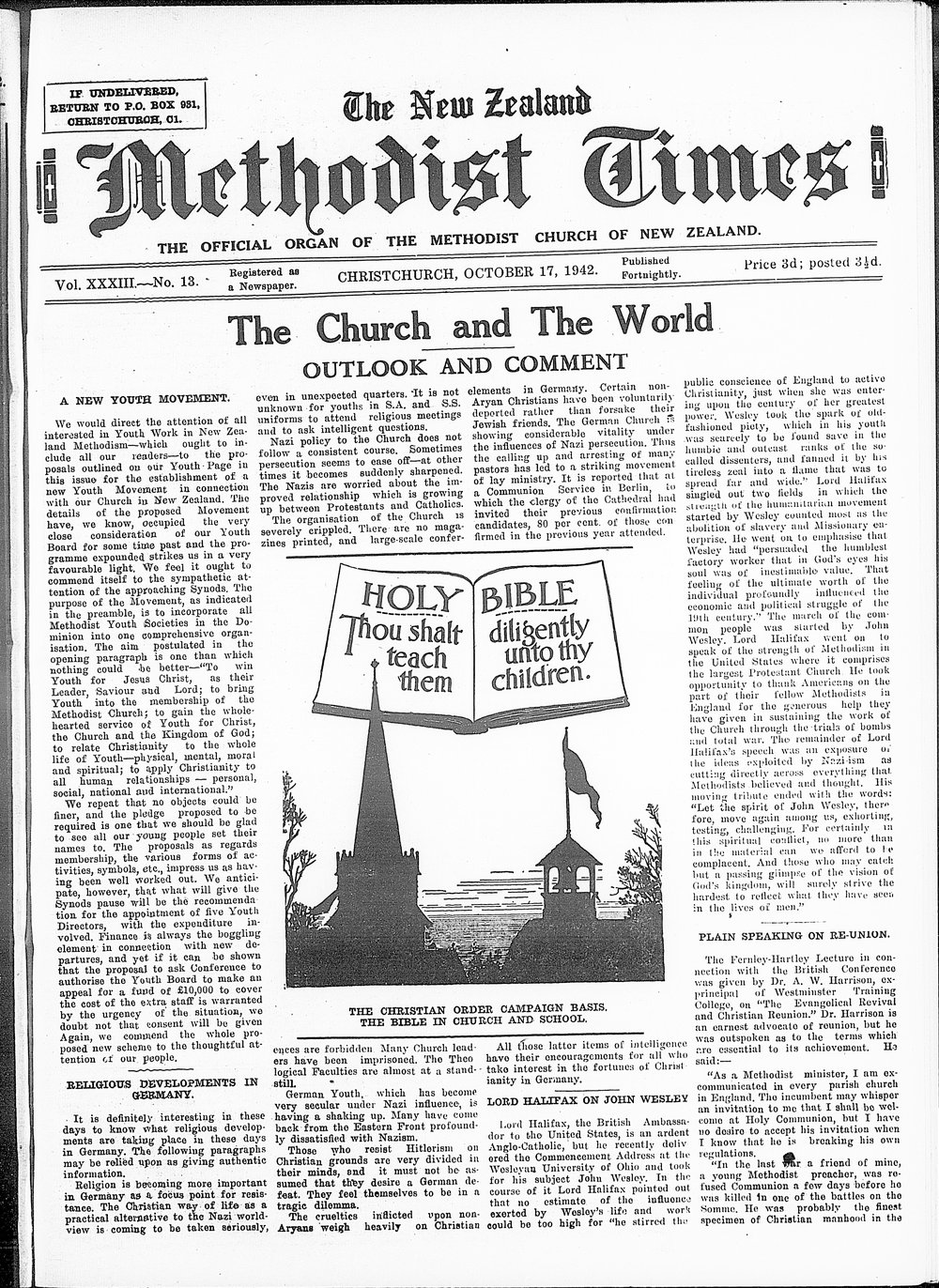 The New Zealand Methodist Times: 17th October 1942