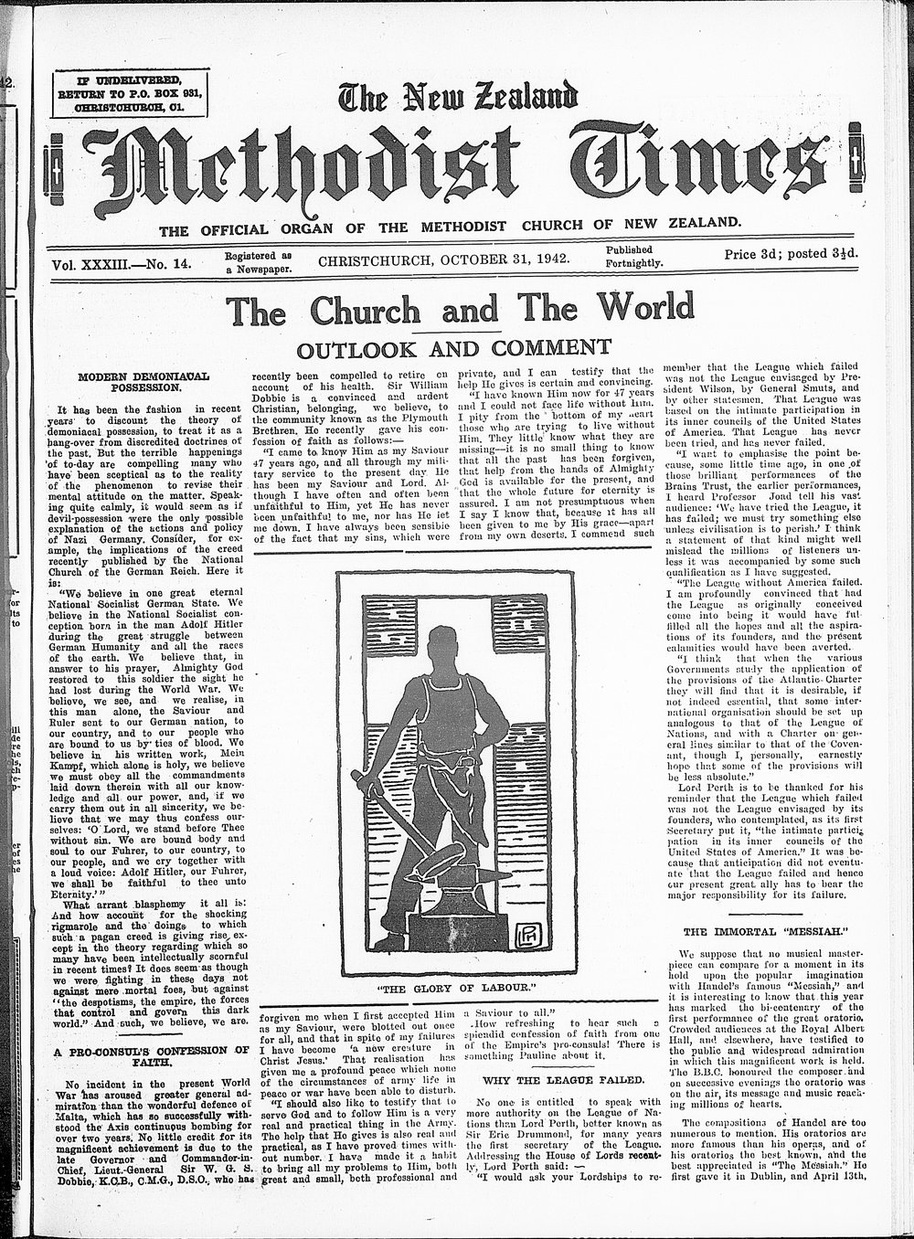 The New Zealand Methodist Times: 31st October 1942