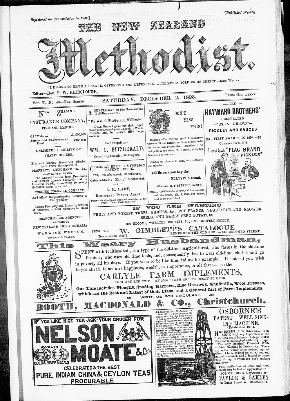 The New Zealand Methodist Times: 2nd December 1893