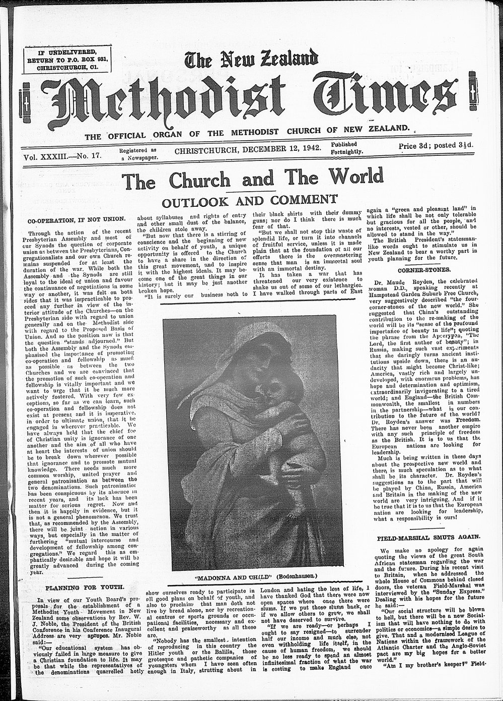 The New Zealand Methodist Times: 12th December 1942
