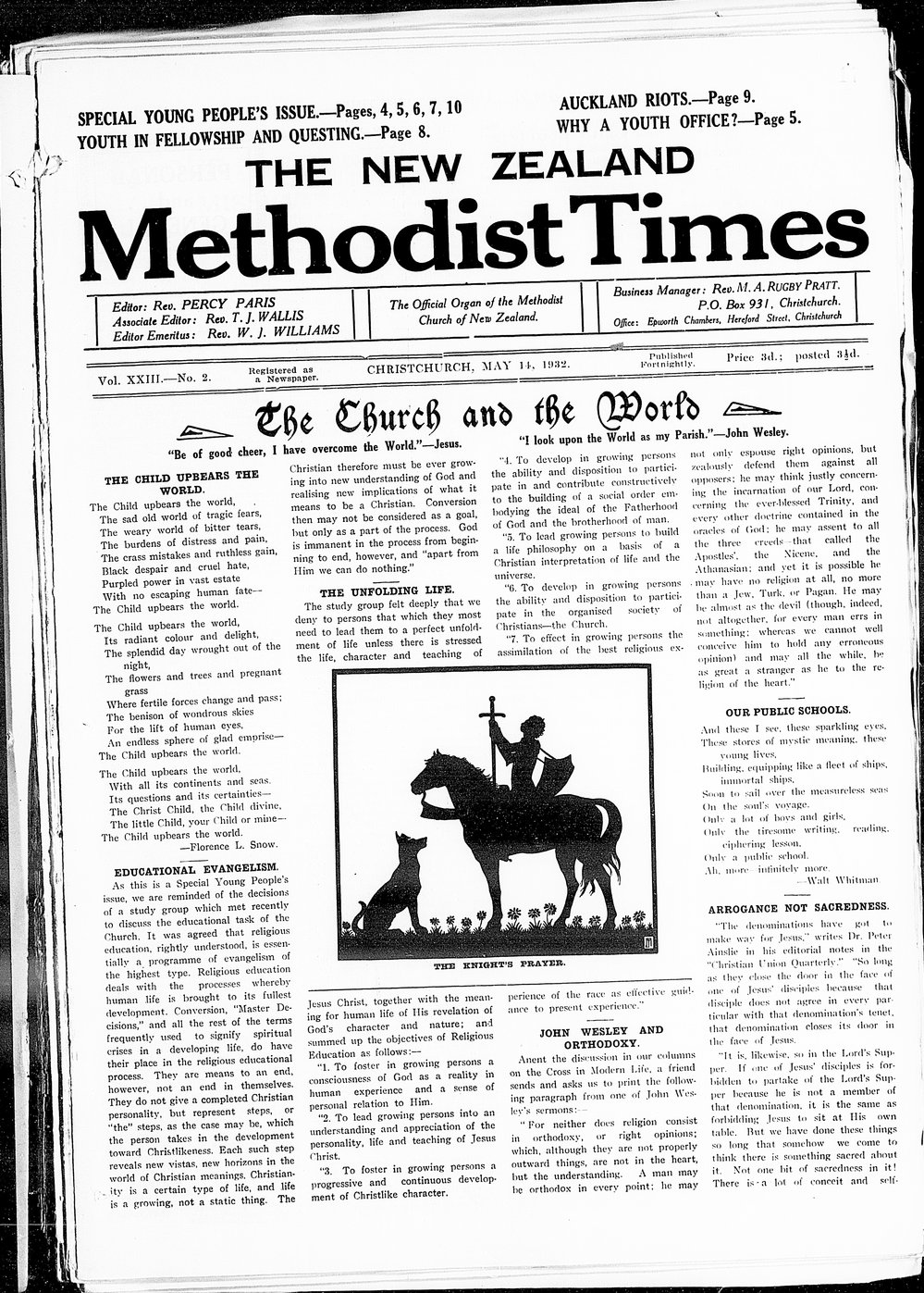 The New Zealand Methodist Times: 14th May 1932