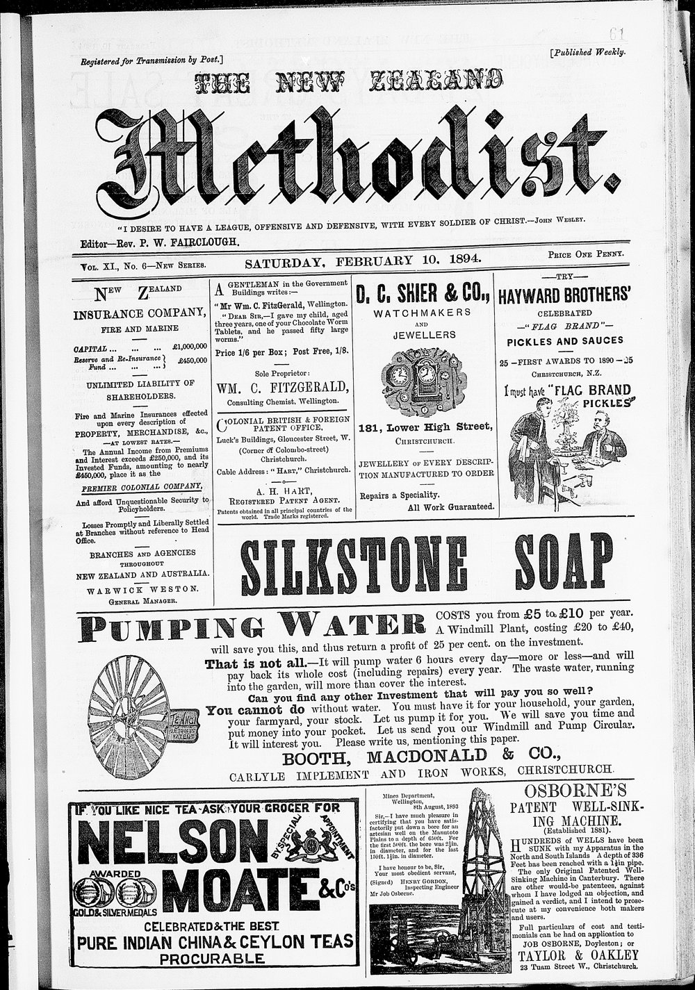 The New Zealand Methodist Times: 10th February 1894