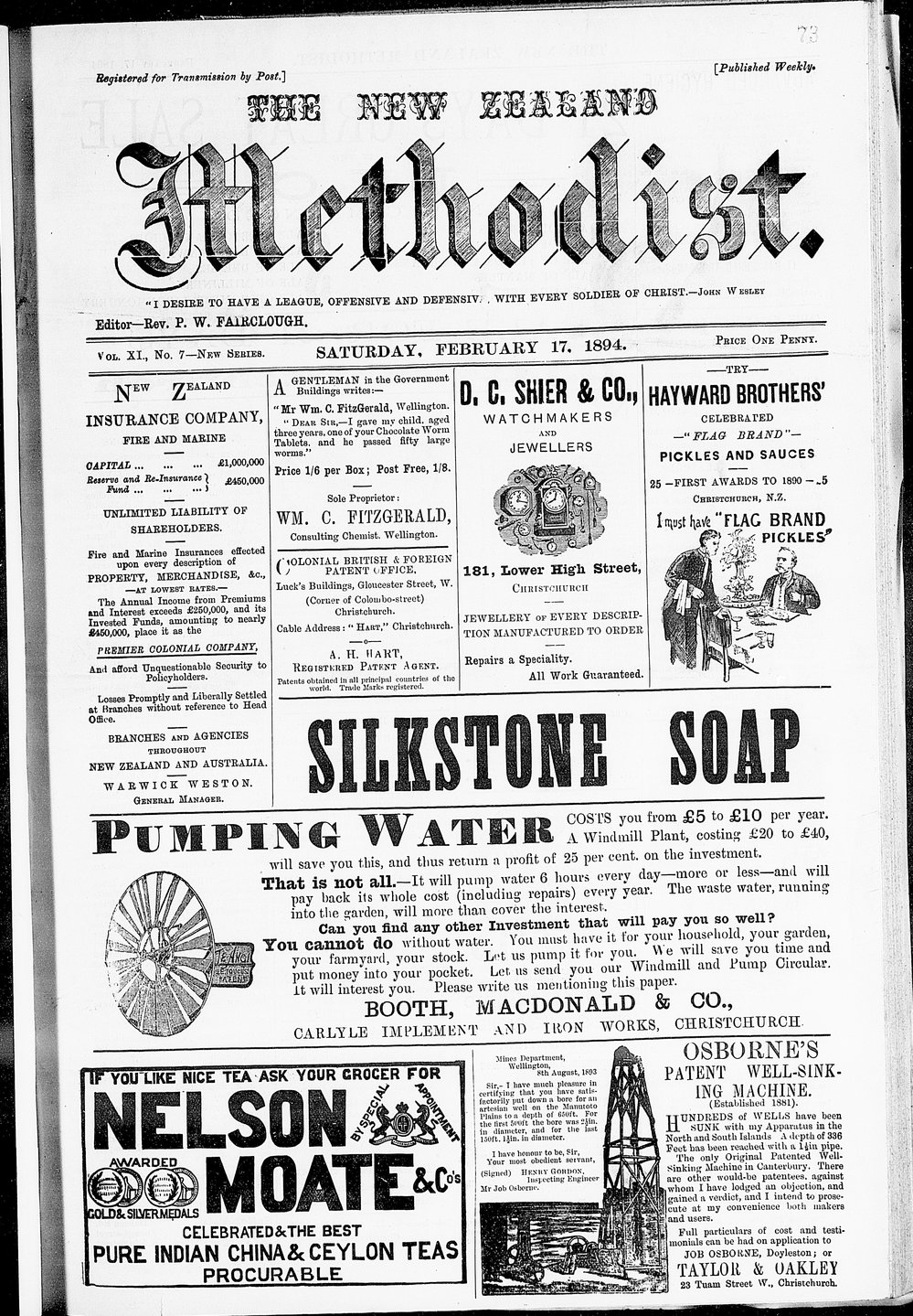 The New Zealand Methodist Times: 17th February 1894