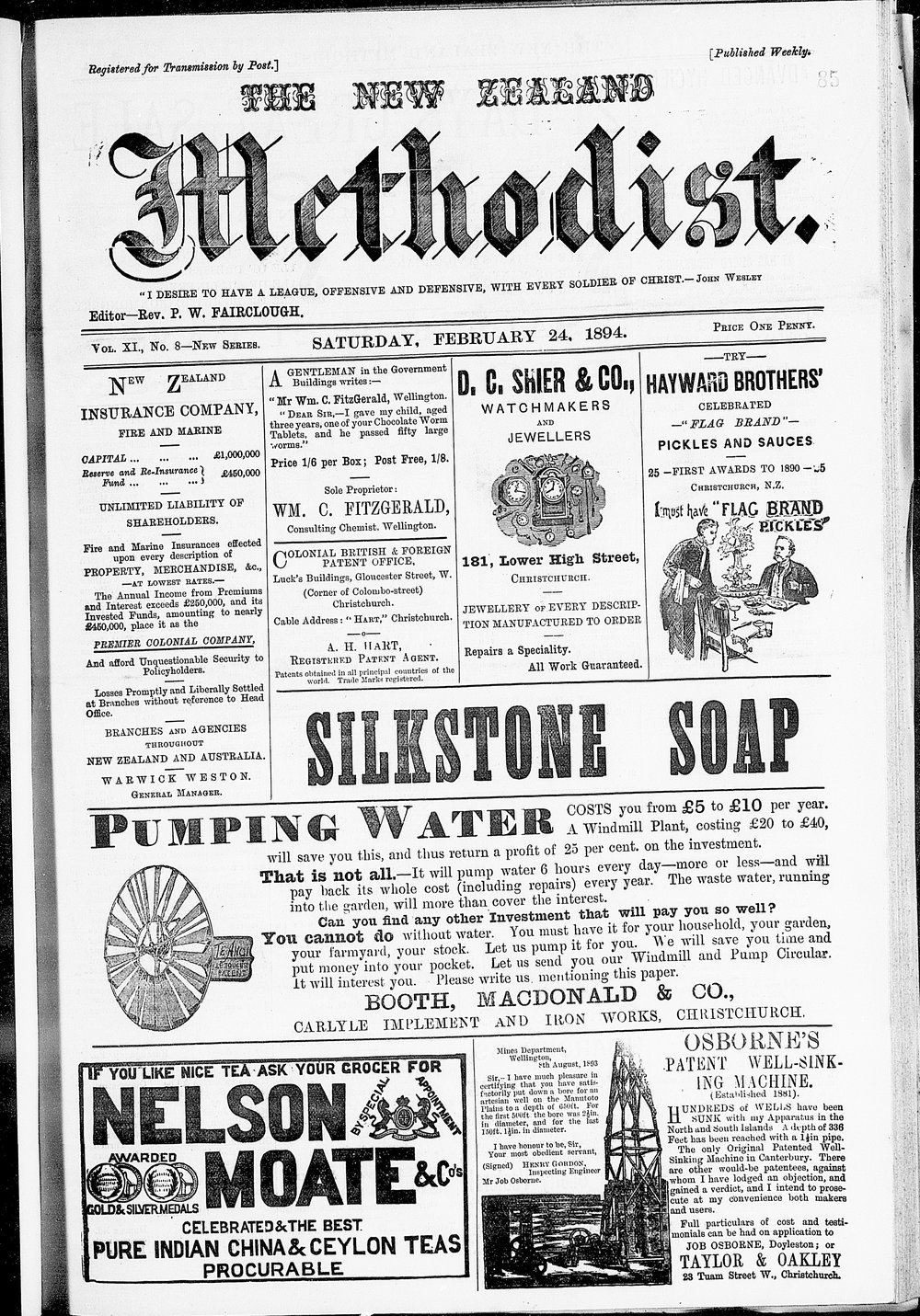 The New Zealand Methodist Times: 24th February 1894