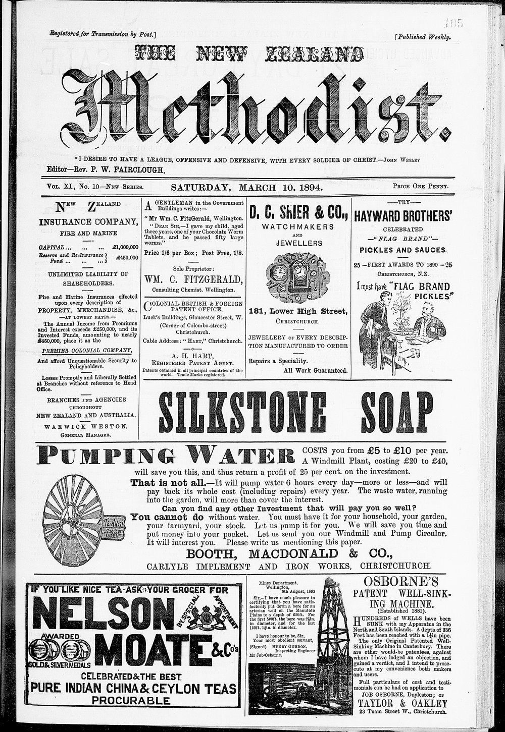 The New Zealand Methodist Times: 10th March 1894