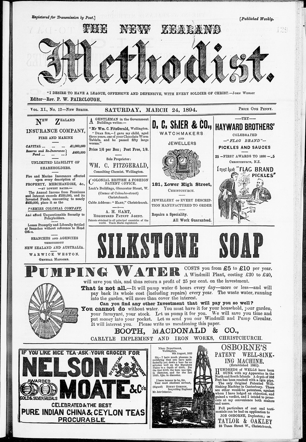 The New Zealand Methodist Times: 24th March 1894