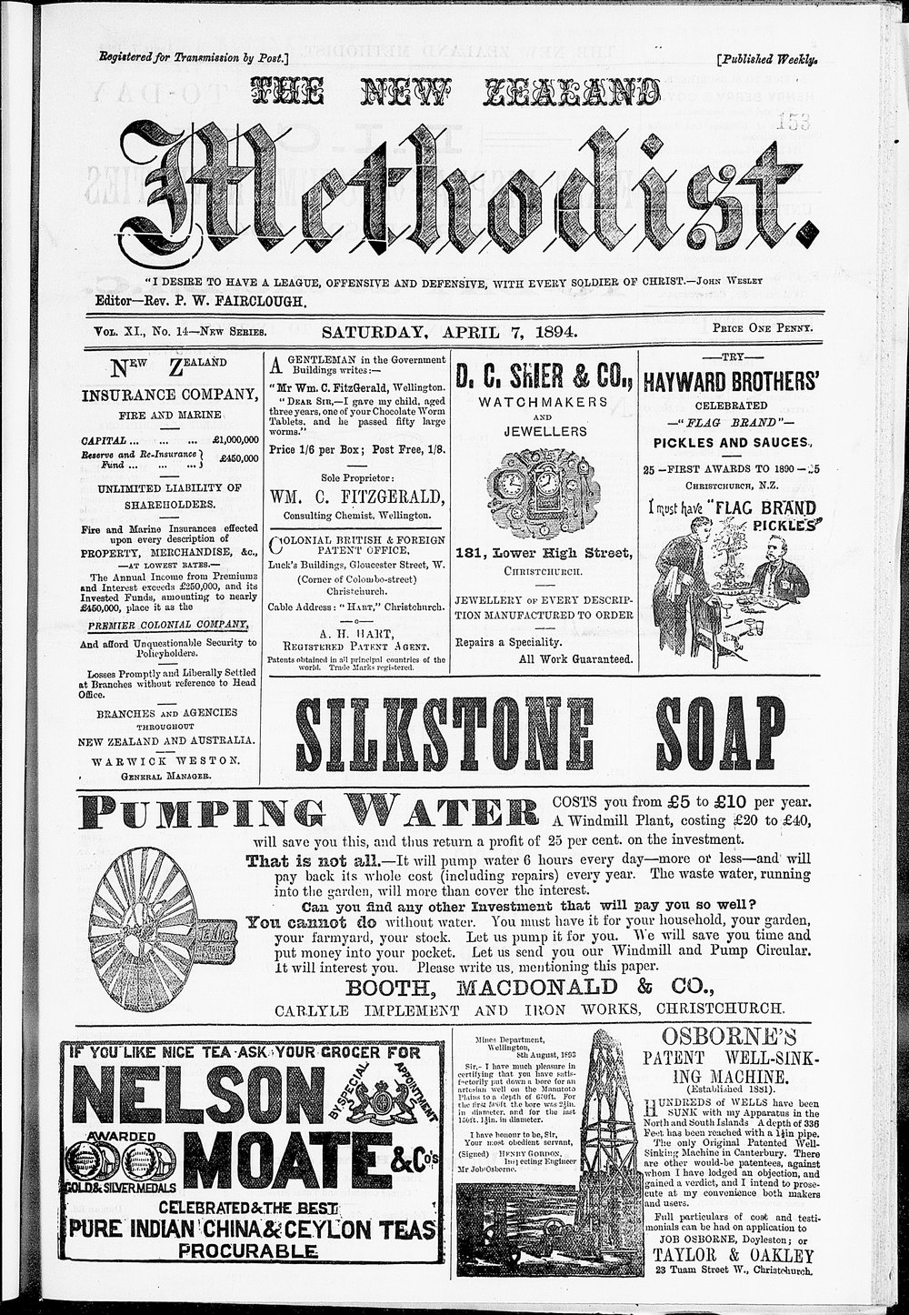 The New Zealand Methodist Times: 7th April 1894