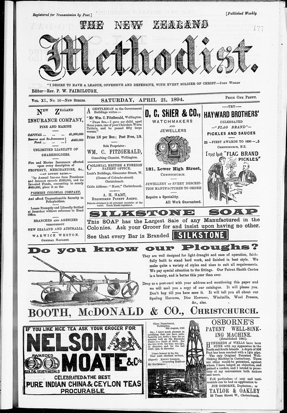 The New Zealand Methodist Times: 21st April 1894
