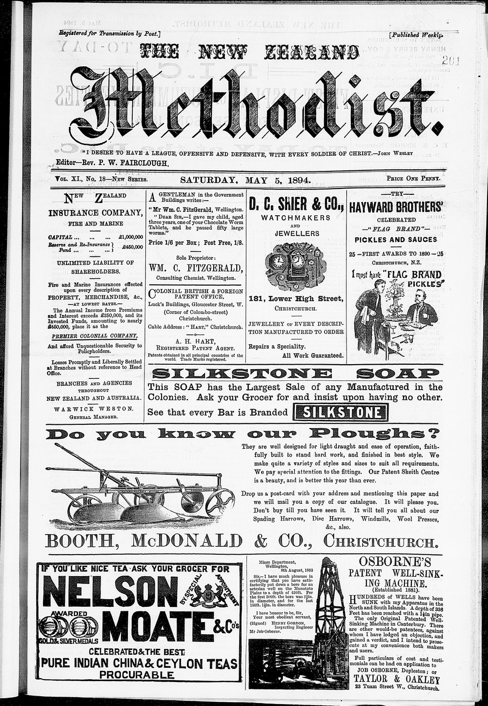 The New Zealand Methodist Times: 5th May 1894