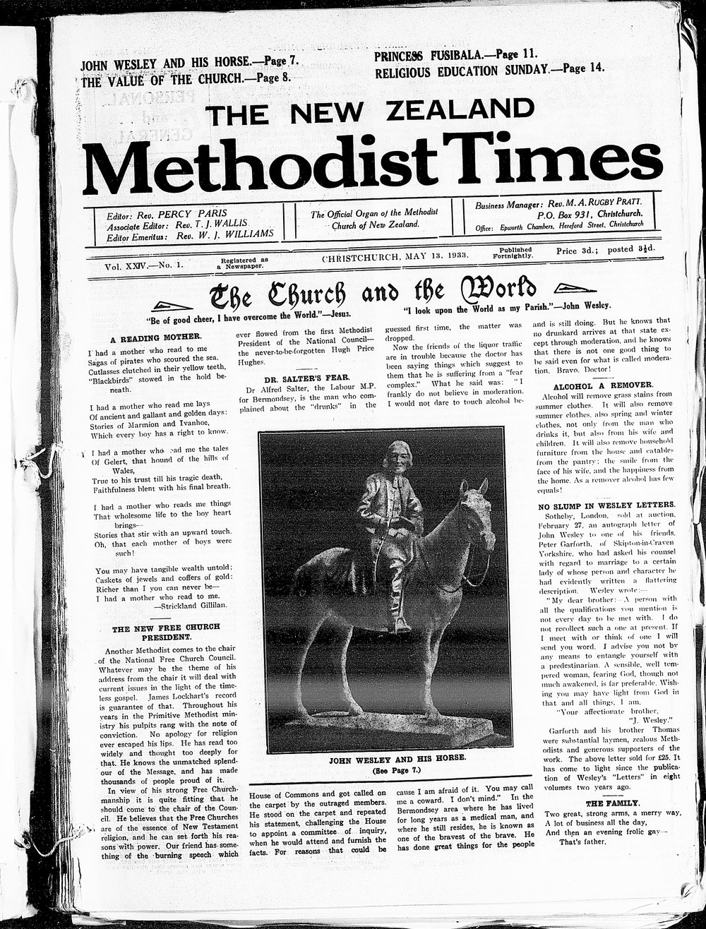 The New Zealand Methodist Times: 13th May 1933