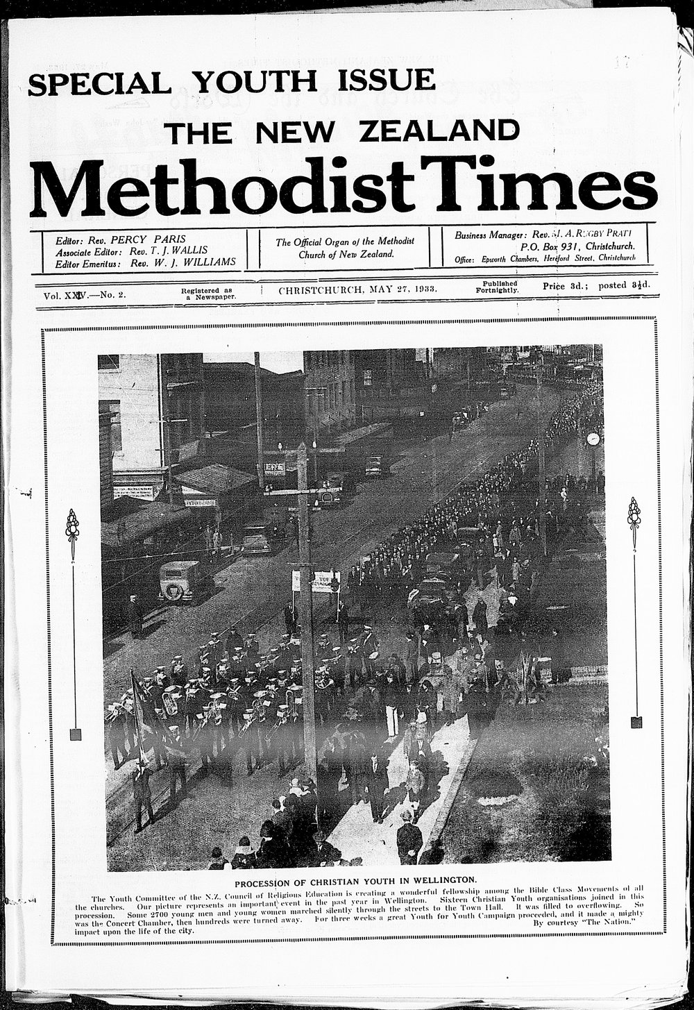 The New Zealand Methodist Times: 27th May 1933