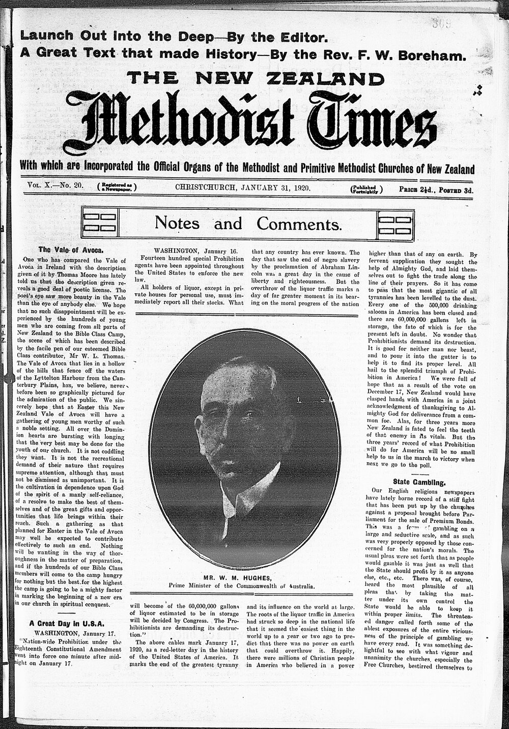 The New Zealand Methodist Times: 31st January 1920