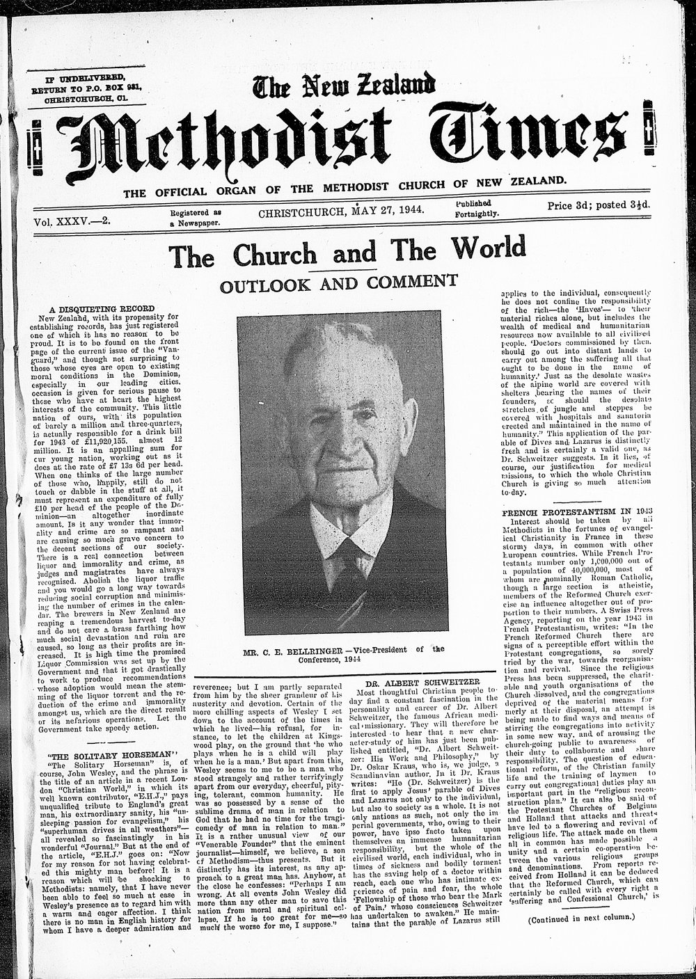 The New Zealand Methodist Times: 27th May 1944