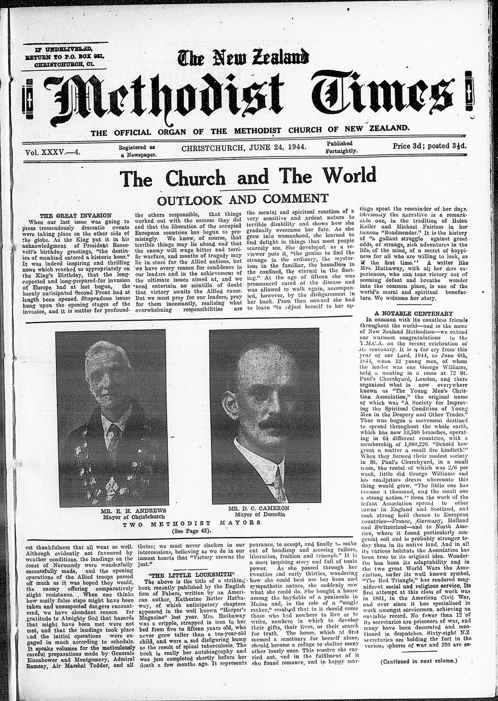 The New Zealand Methodist Times: 24th June 1944