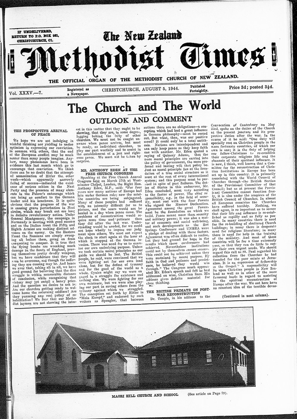 The New Zealand Methodist Times: 5th August 1944