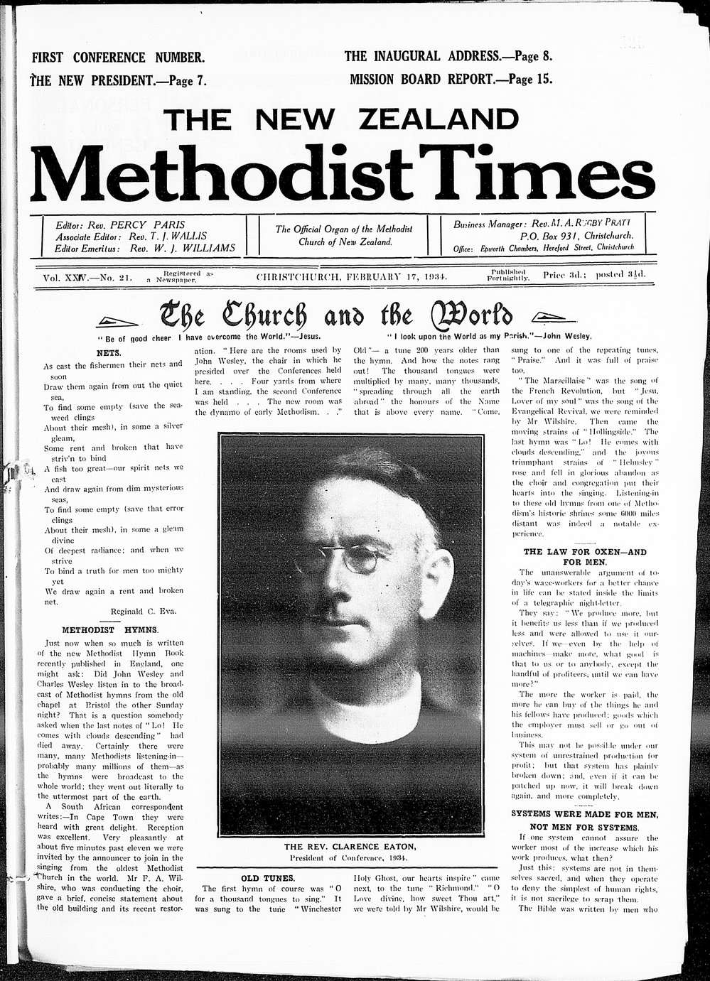 The New Zealand Methodist Times: 17th February 1934