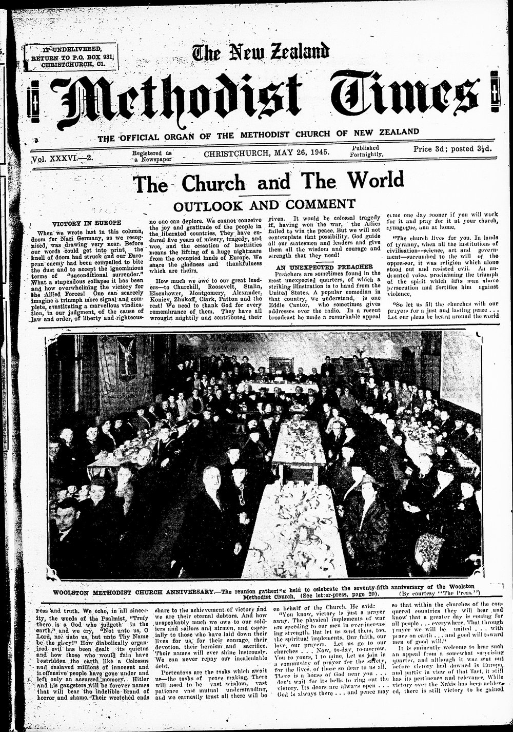 The New Zealand Methodist Times: 26th May 1945