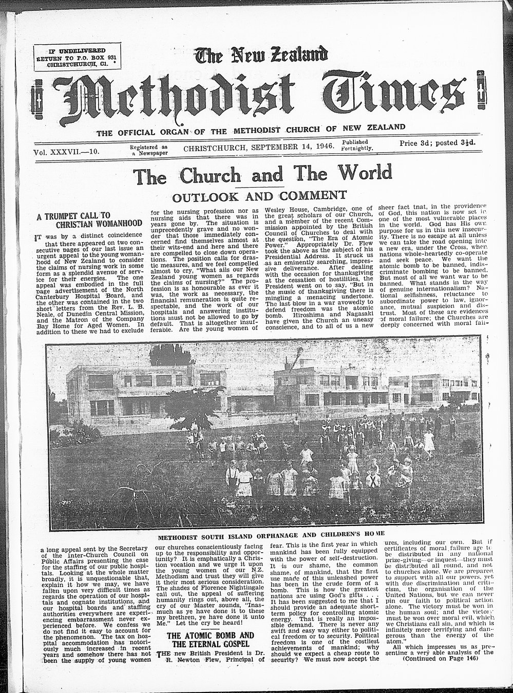 The New Zealand Methodist Times: 14th September 1946