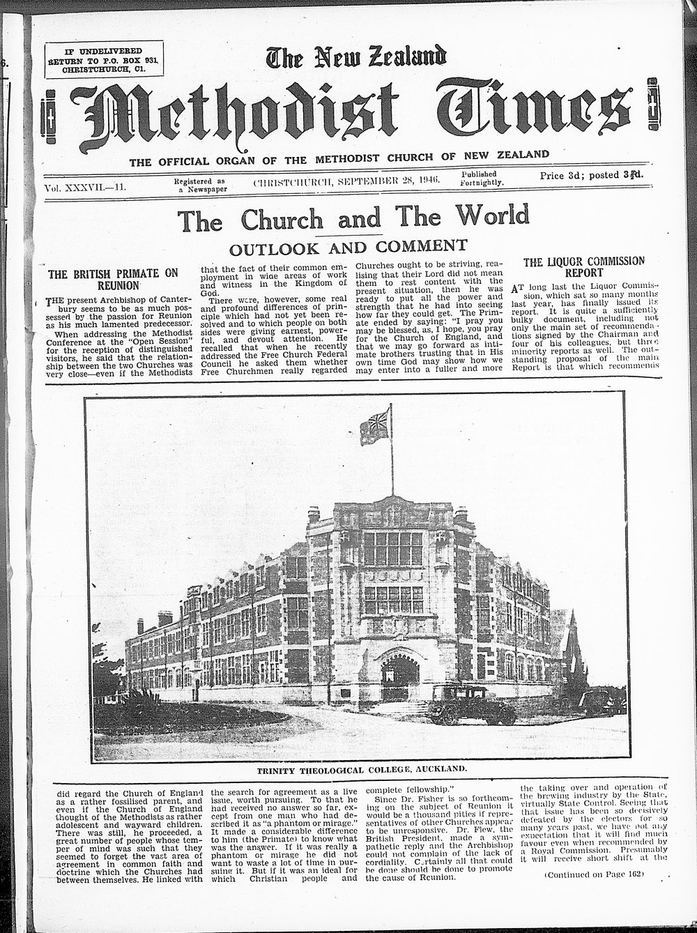 The New Zealand Methodist Times: 28th September 1946
