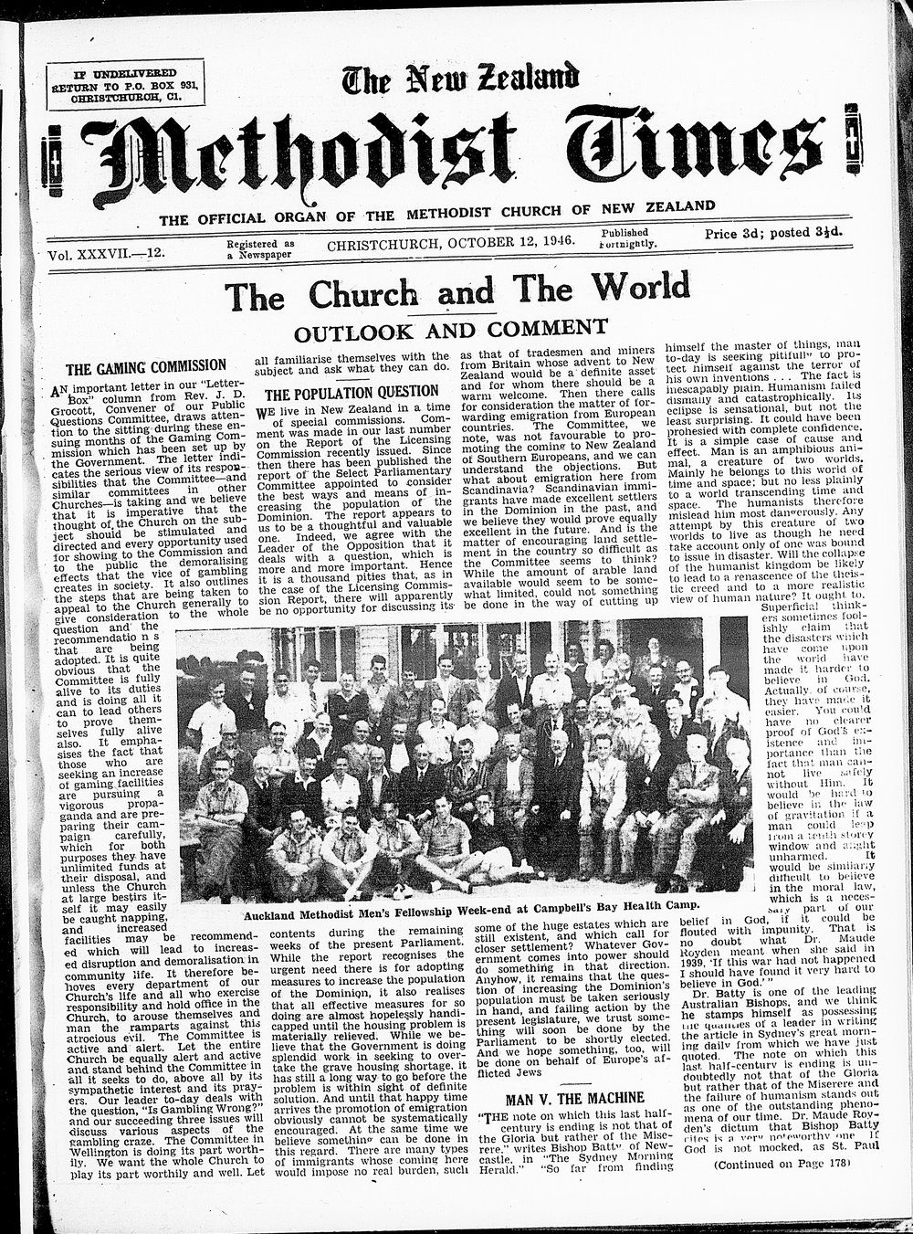 The New Zealand Methodist Times: 12th October 1946