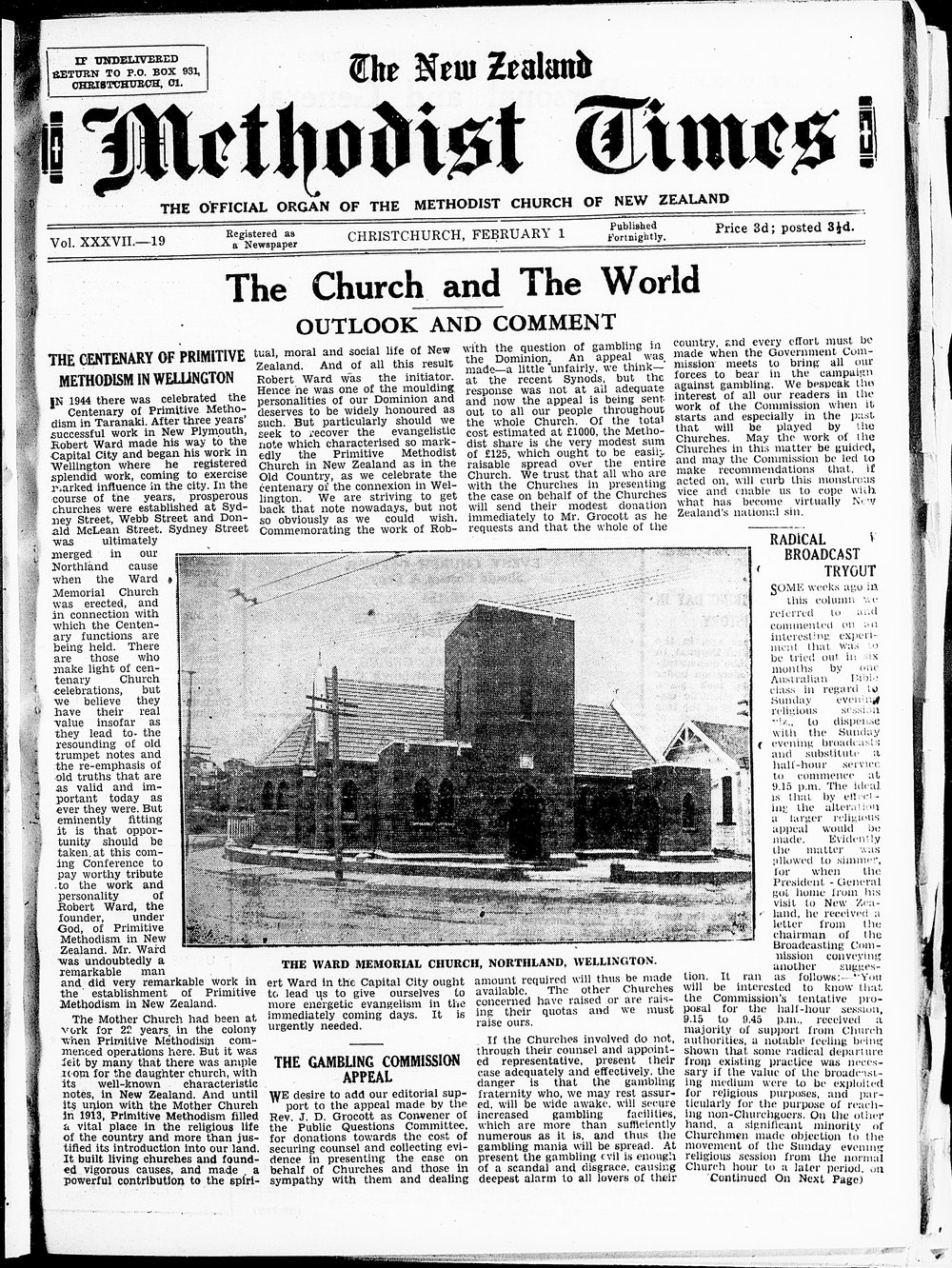 The New Zealand Methodist Times: 1st February 1947