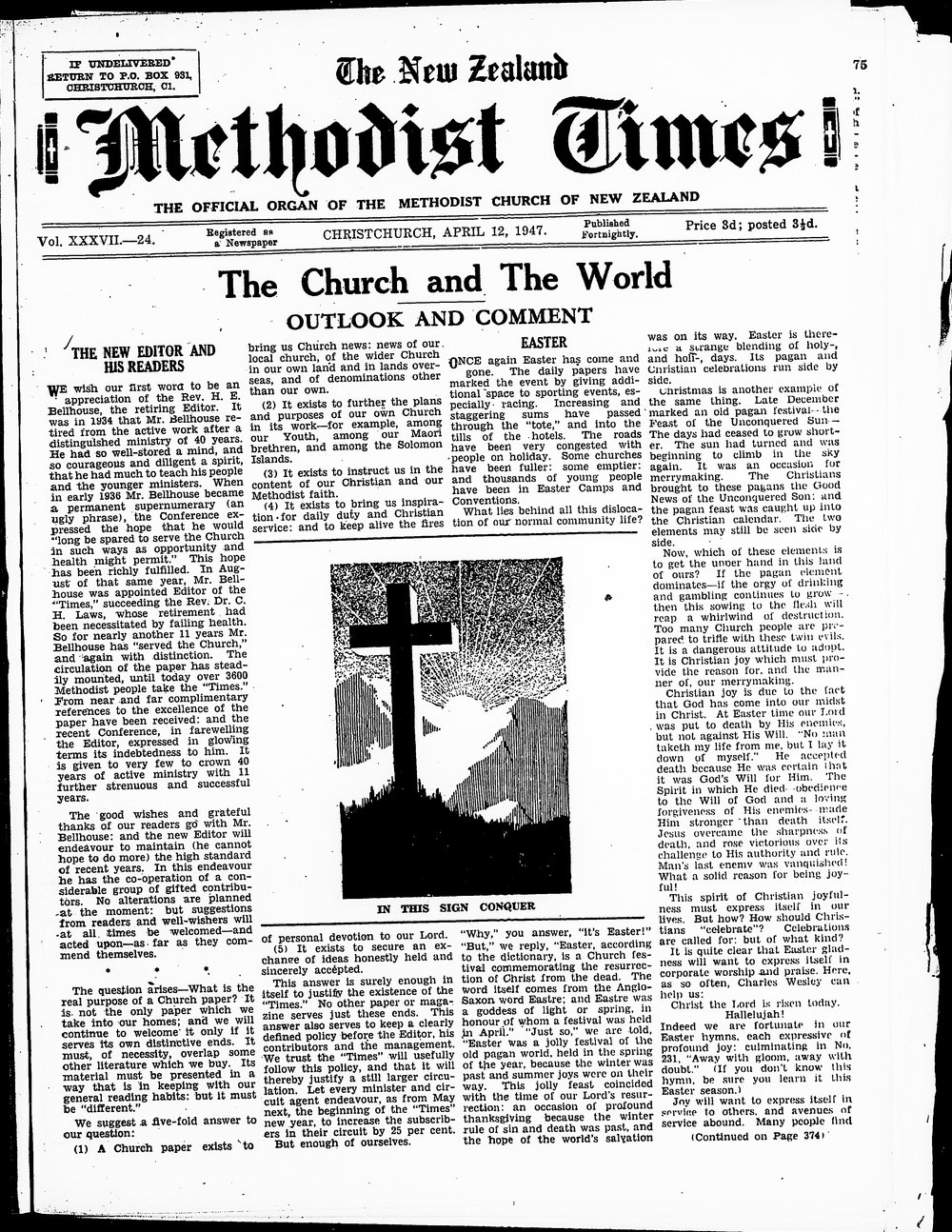 The New Zealand Methodist Times: 12th April 1947