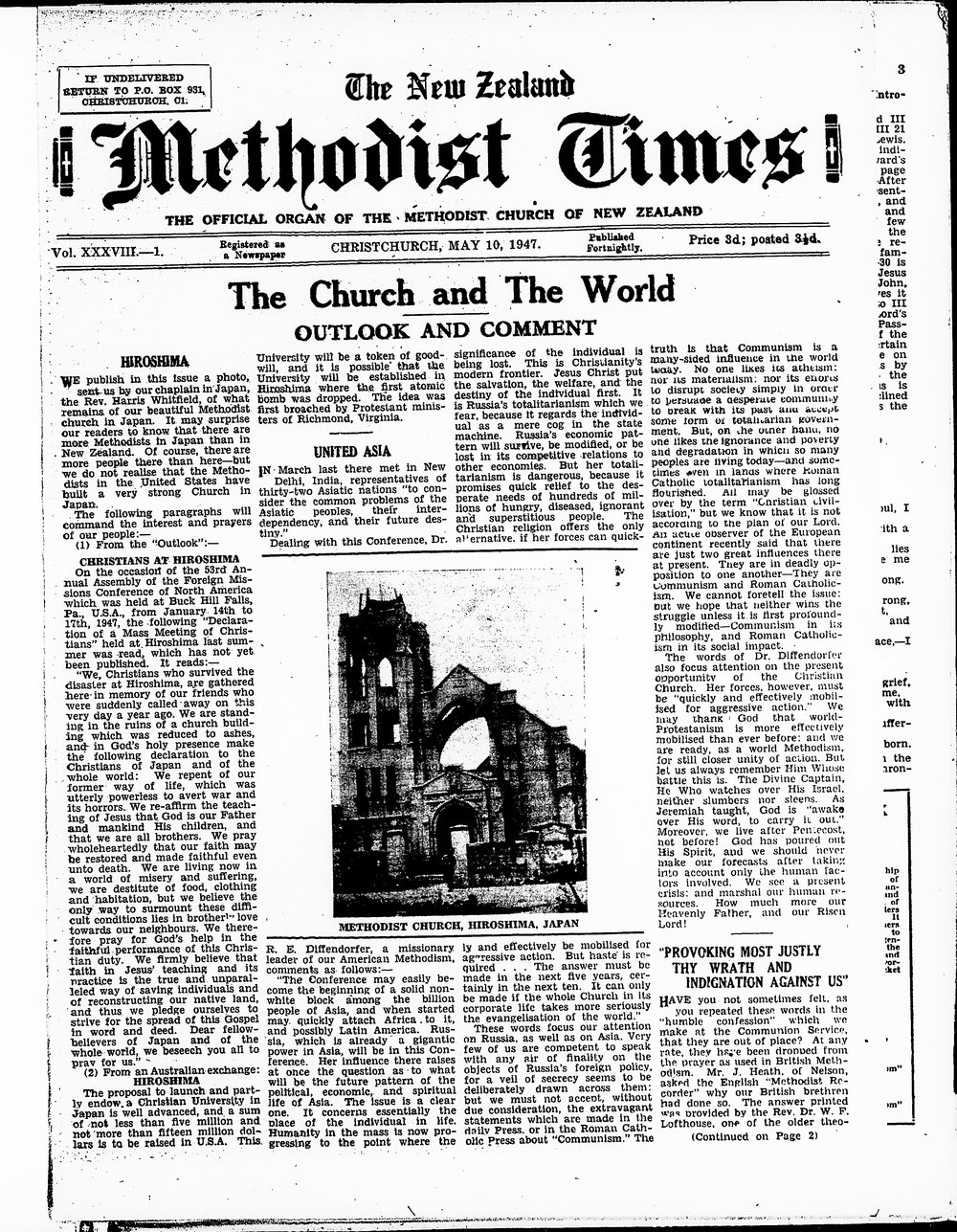 The New Zealand Methodist Times: 10th May 1947