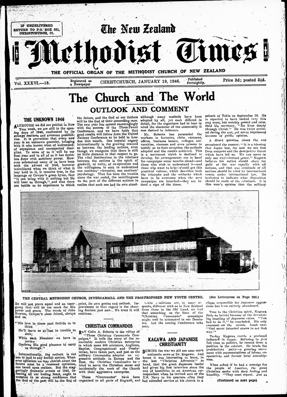 The New Zealand Methodist Times: 19th January 1946