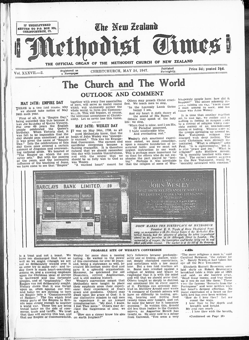 The New Zealand Methodist Times: 24th May 1947