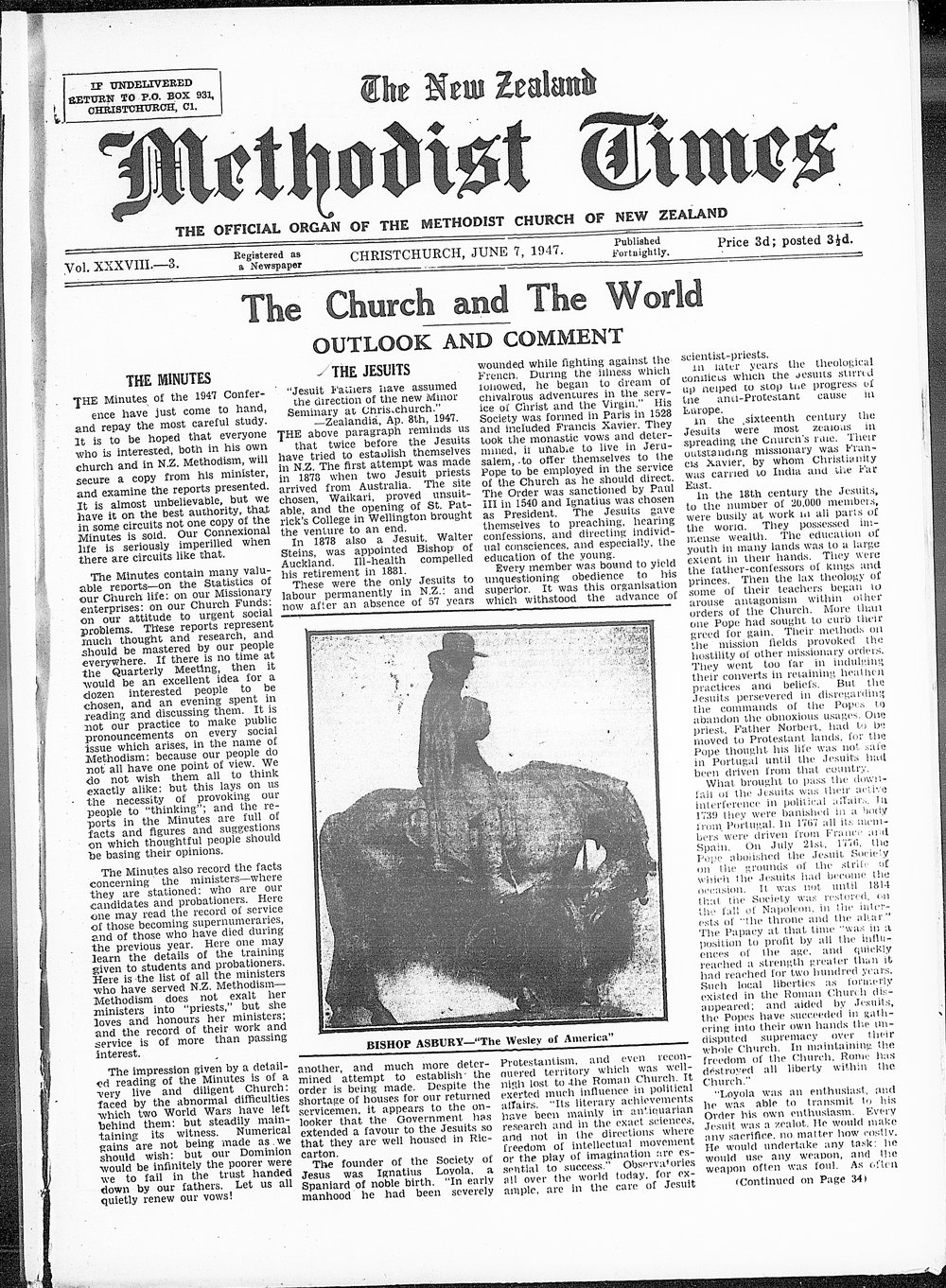 The New Zealand Methodist Times: 7th June 1947