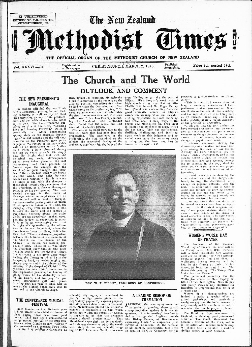 The New Zealand Methodist Times: 2nd March 1946