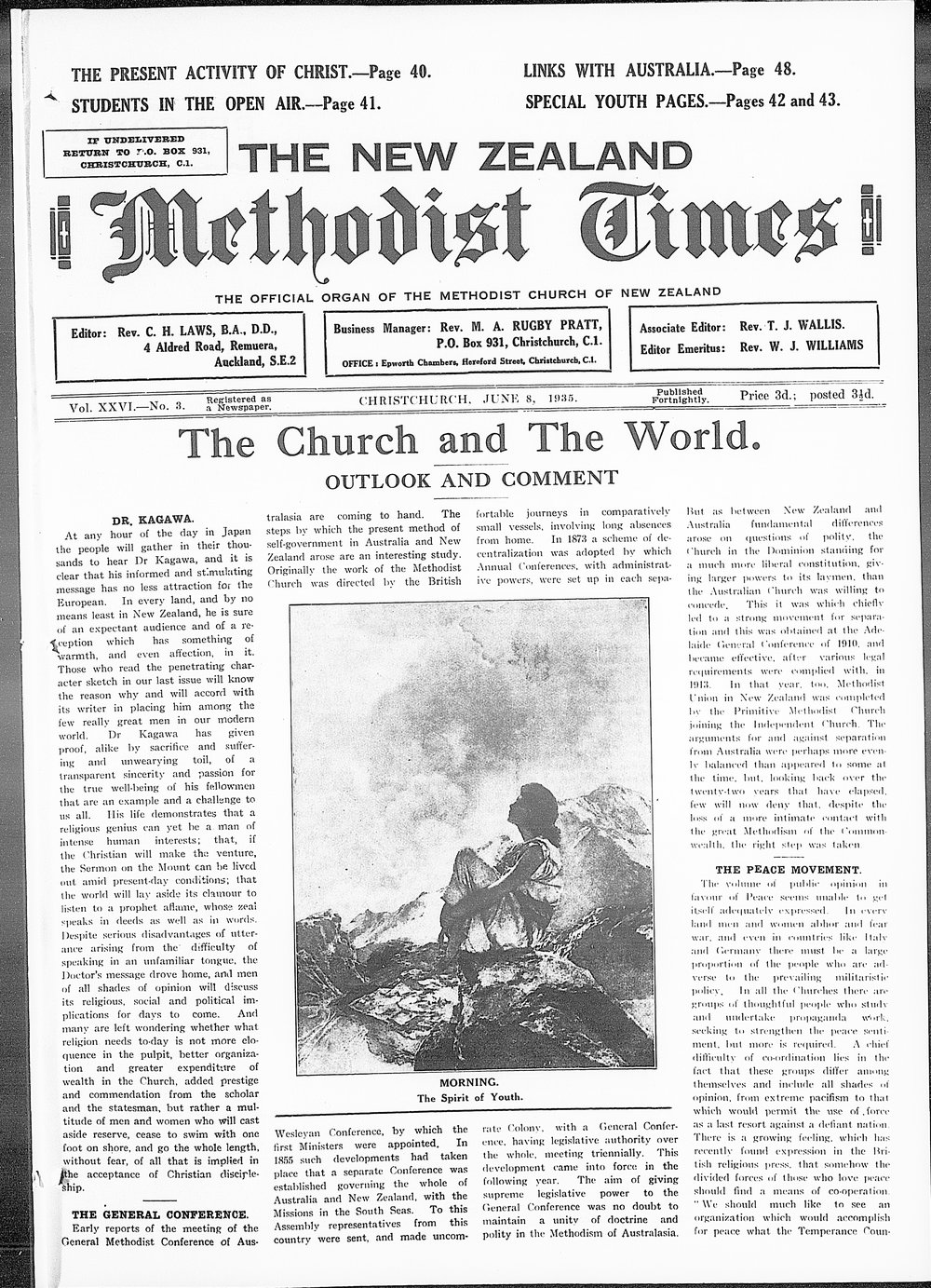 The New Zealand Methodist Times: 8th June 1935